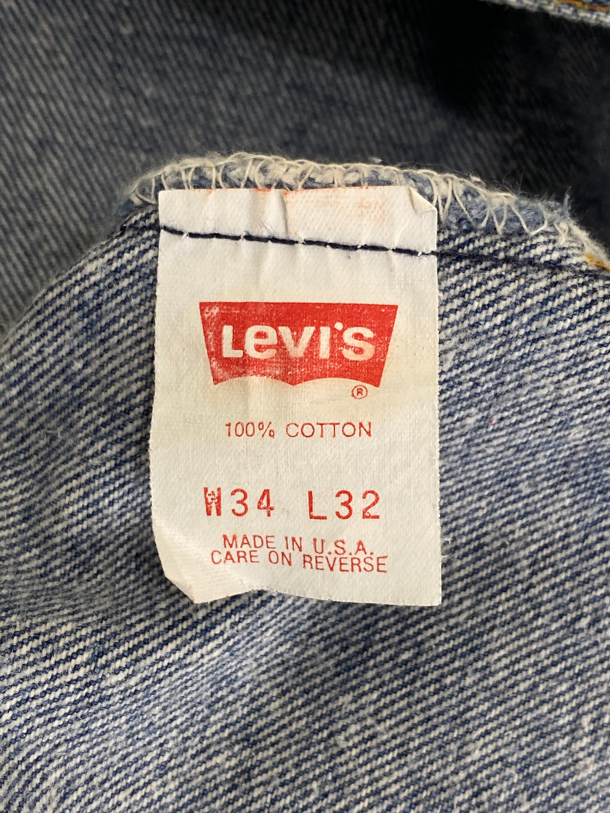 34X32 Levi's 501 Vintage Denim Jeans Made in USA in 1989 - USA Vintage Bcn