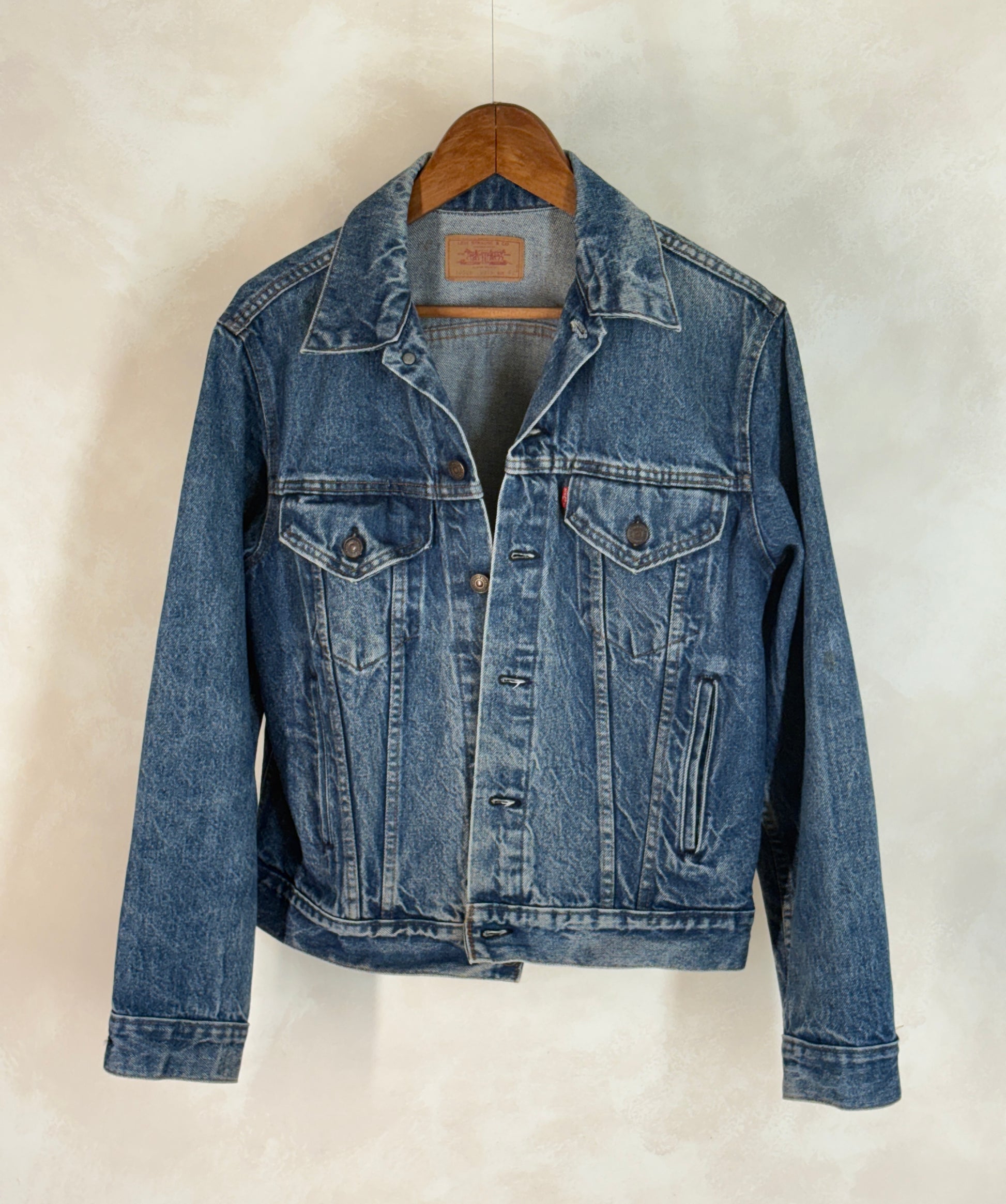 levis 70506 jacket, 1980s levis denim, usa made levis, vintage trucker jacket, levis 42us, retro denim jacket