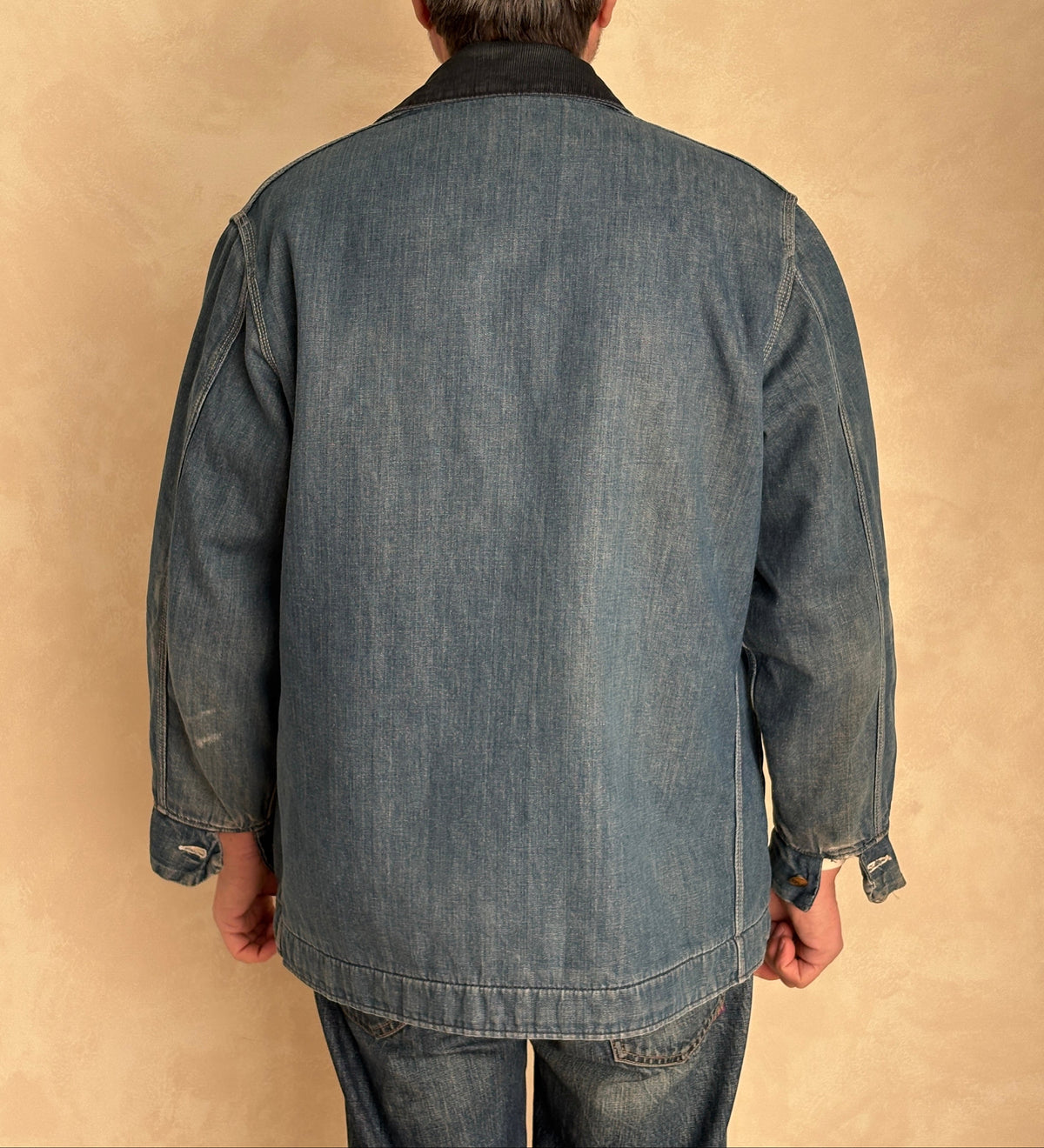 Vintage Sears Denim Chore Jacket – Lined – Made in USA – Size Large – 1970s Workwear Style-AJ357 Studio
