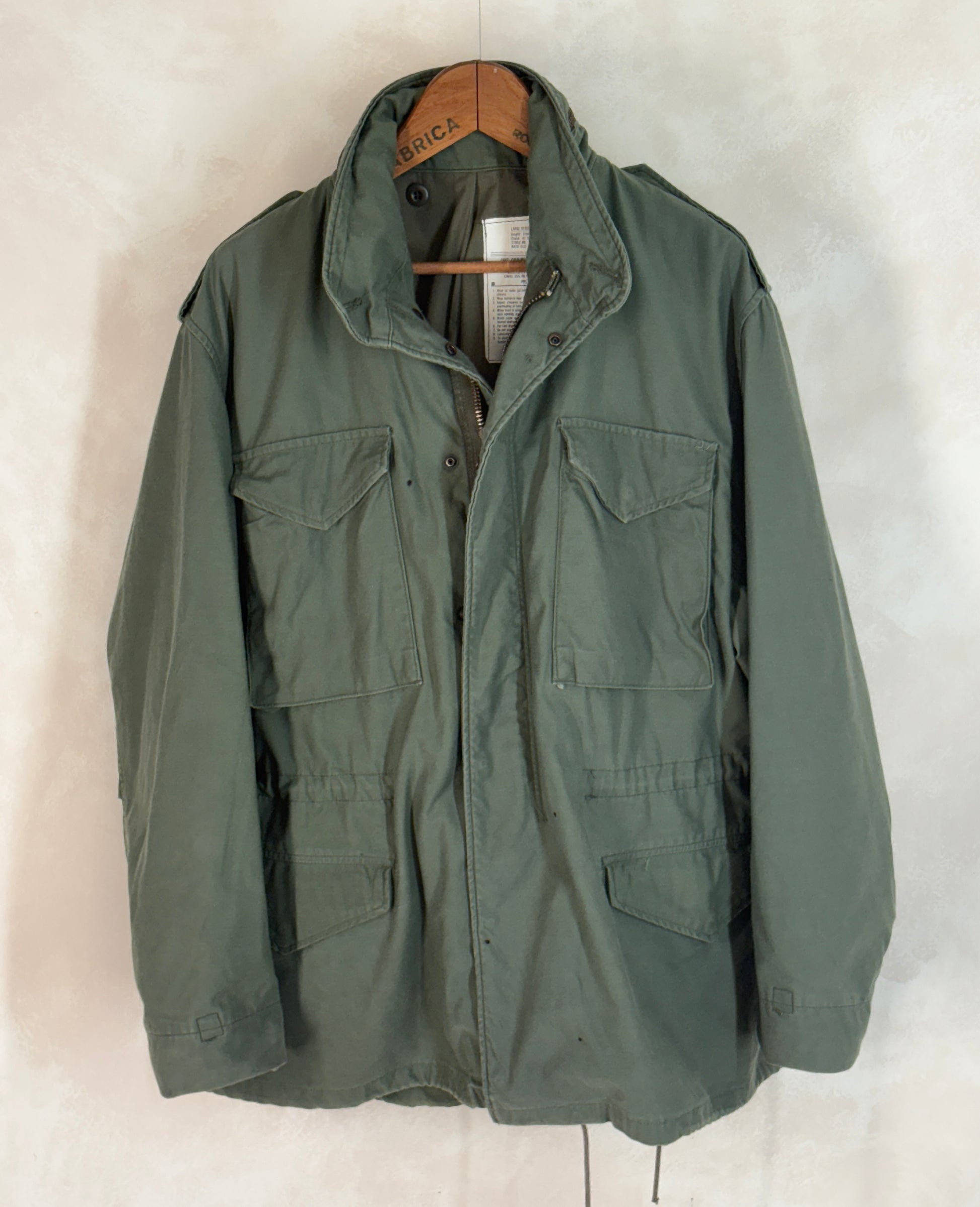 Large Reg. Civilian Alpha US M-65 field jacket Military style Made in USA - USA Vintage Bcn