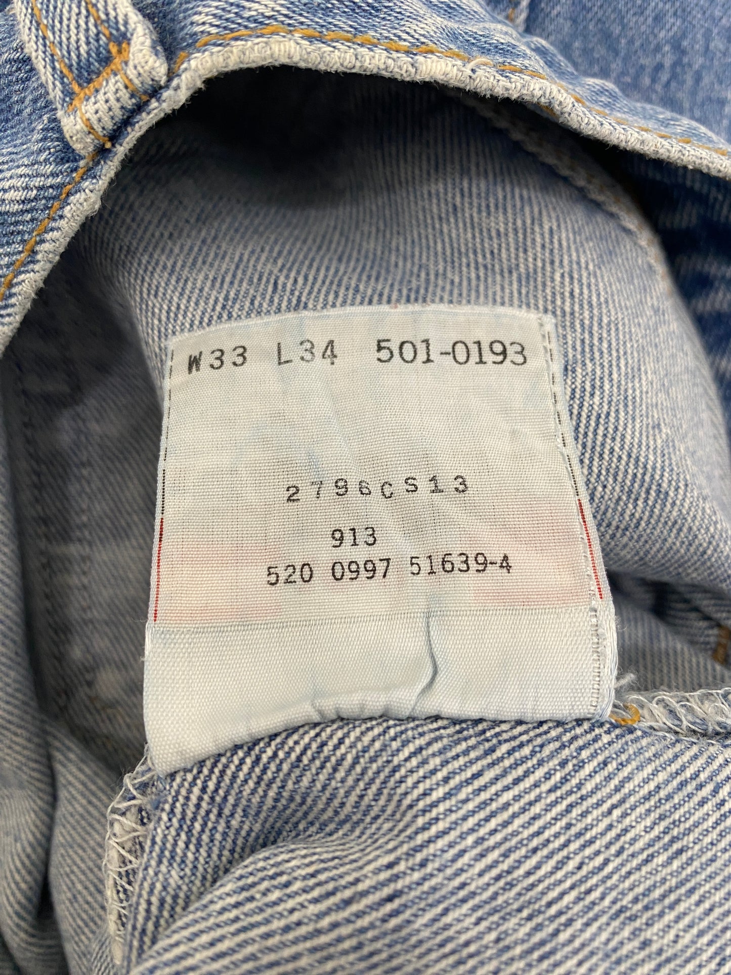 33X34 Levi's 501 Vintage Denim Jeans Made in USA - USA Vintage Bcn