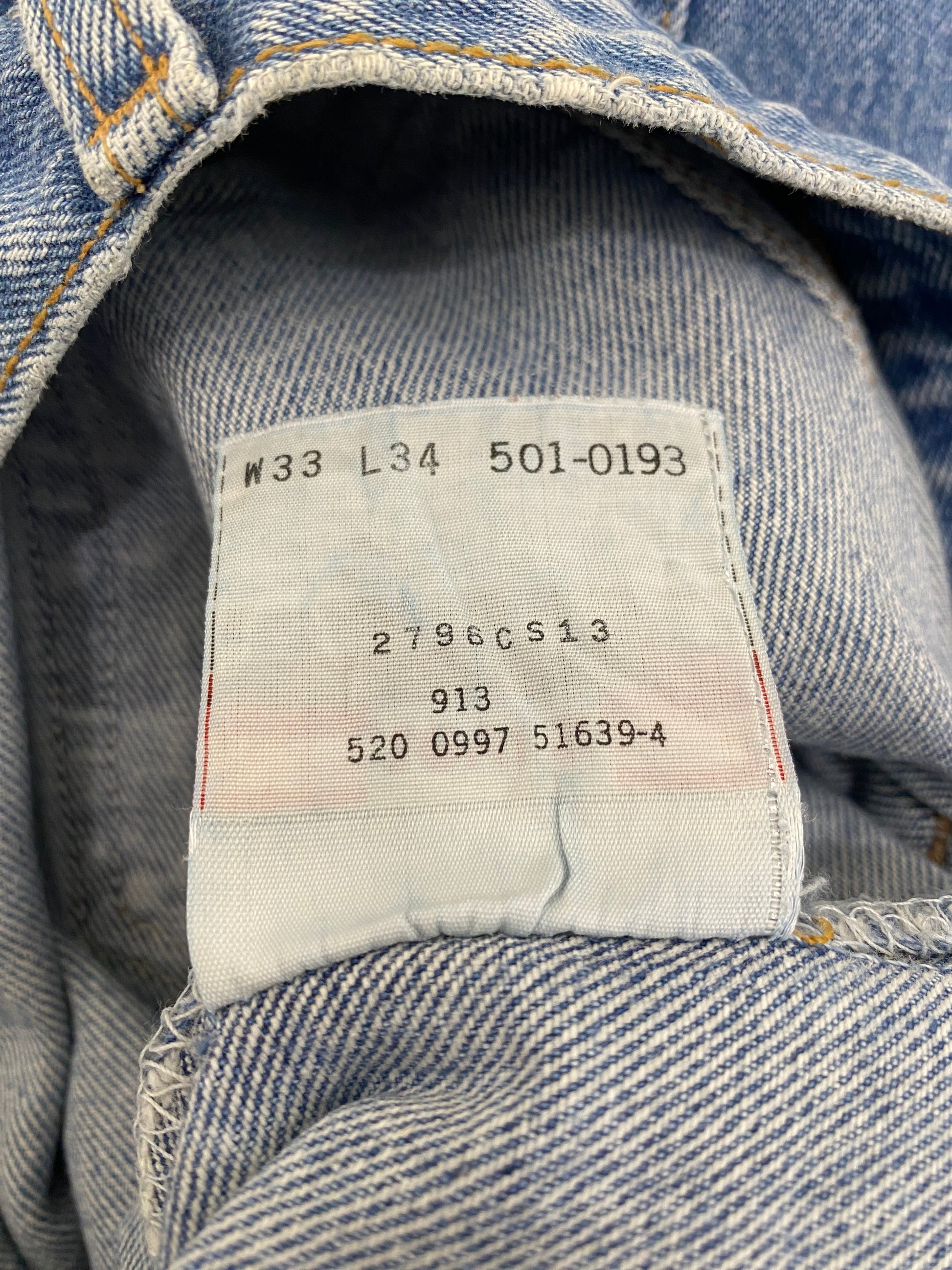 33X34 Levi's 501 Vintage Denim Jeans Made in USA - USA Vintage Bcn