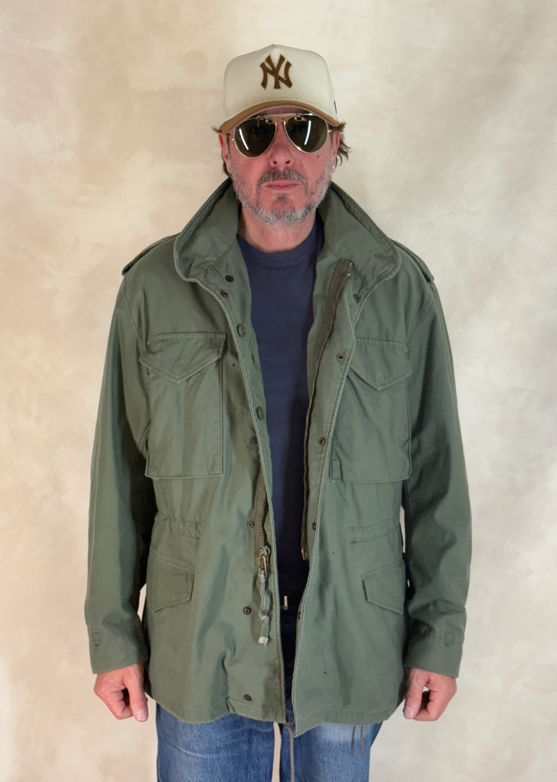 Large Reg. Civilian Alpha US M-65 field jacket Military style Made in USA - USA Vintage Bcn