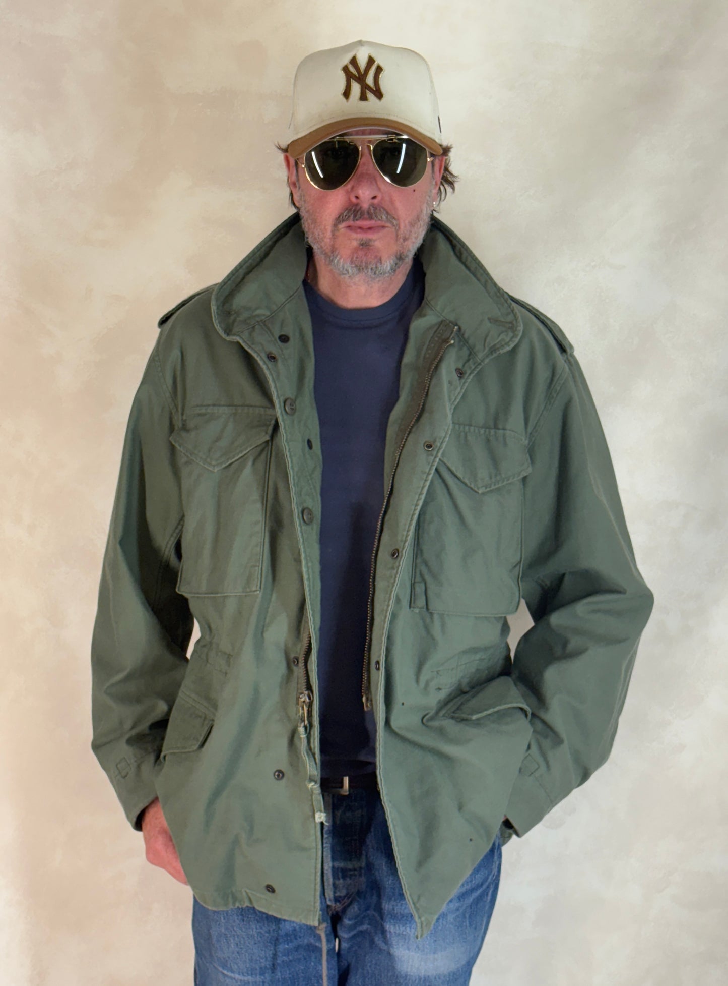 Large Reg. Civilian Alpha US M-65 field jacket Military style Made in USA - USA Vintage Bcn