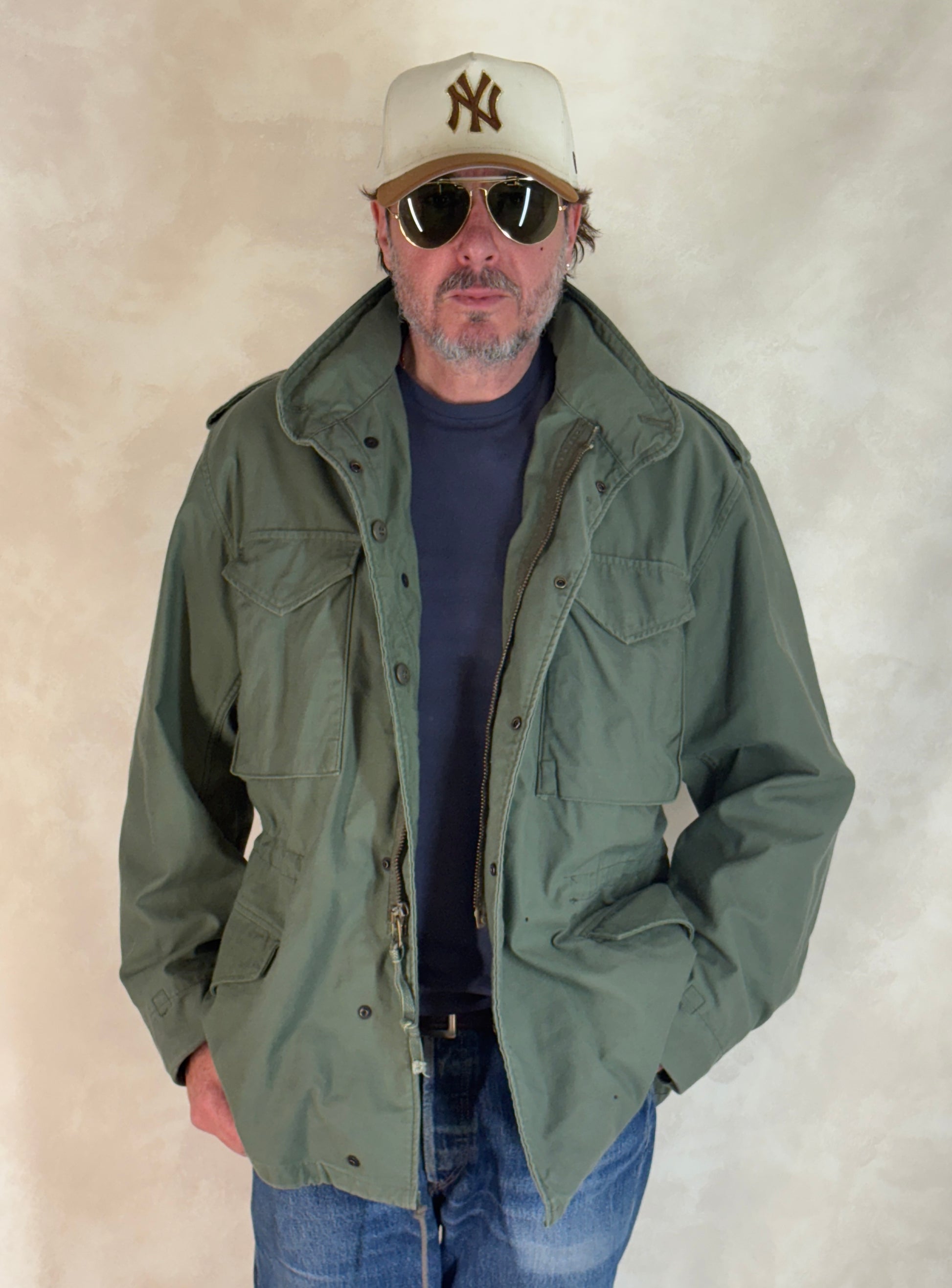 Large Reg. Civilian Alpha US M-65 field jacket Military style Made in USA - USA Vintage Bcn
