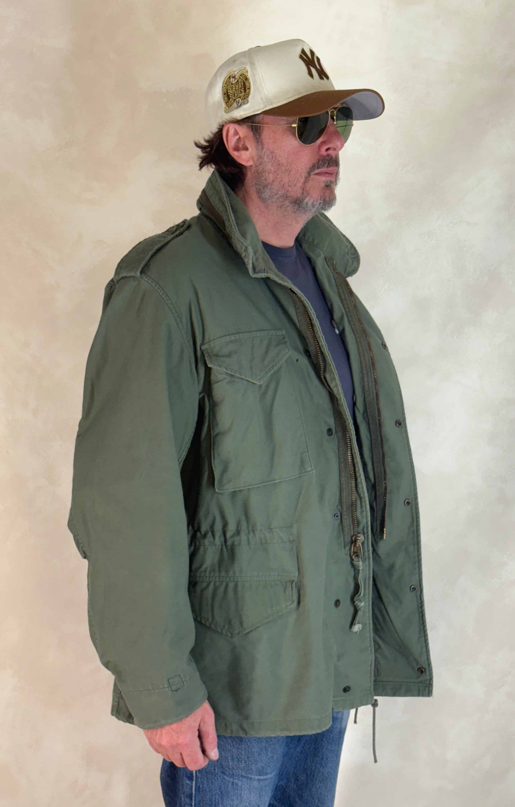 Large Reg. Civilian Alpha US M-65 field jacket Military style Made in USA - USA Vintage Bcn