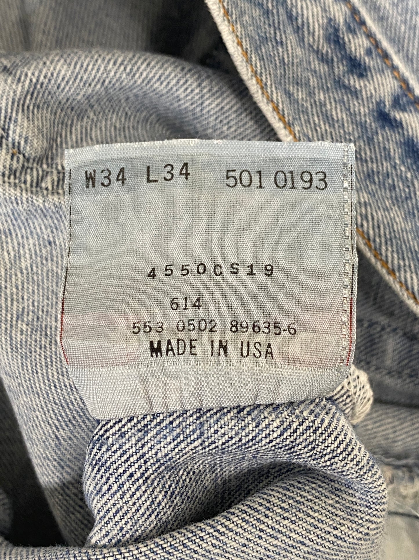 34X34 Levi's 501 Vintage Denim Jeans Made in USA - USA Vintage Bcn