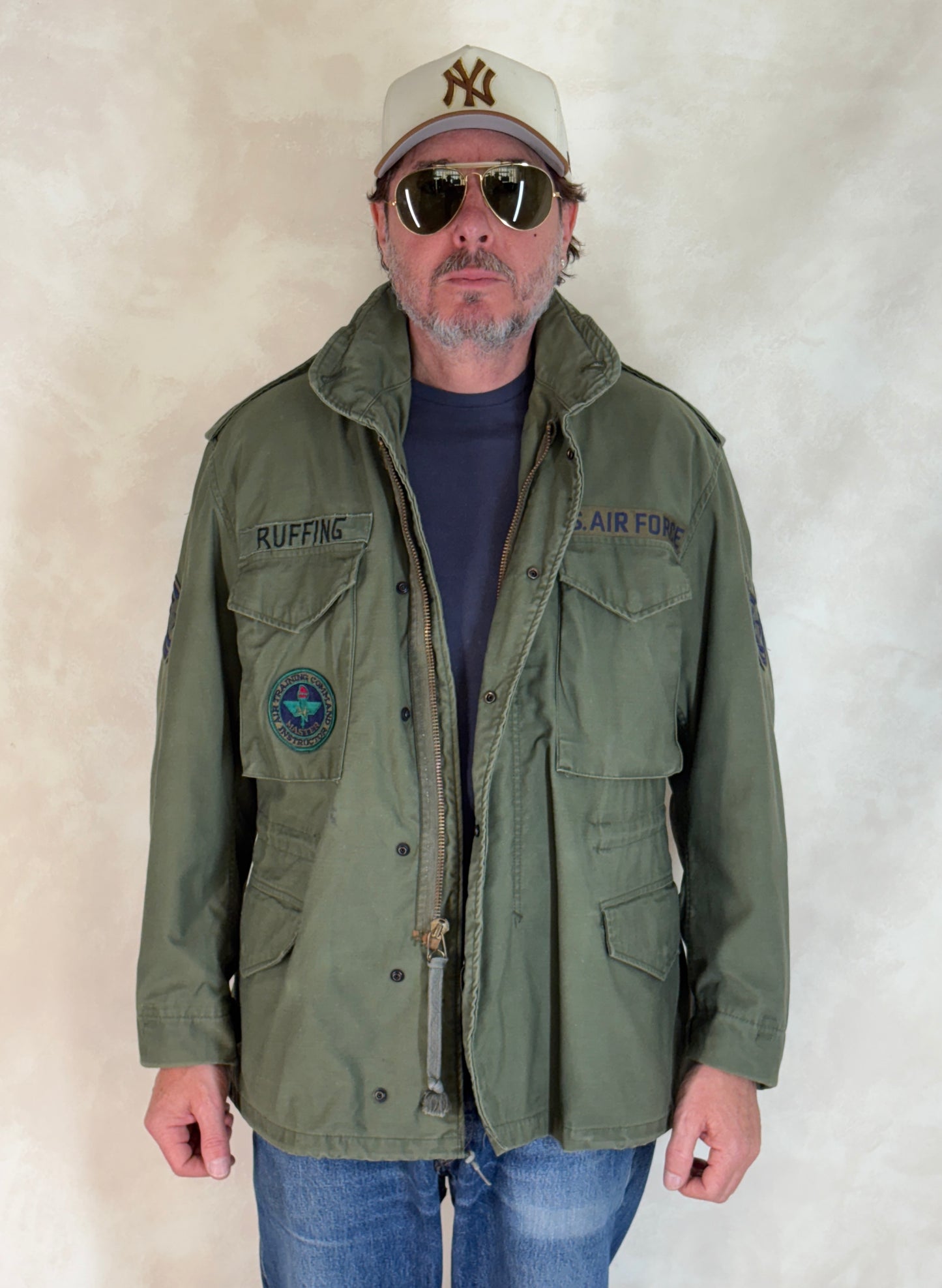 Med Short. Authentic 1978 US Air Force M-65 field jacket Made by John Ownbey - USA Vintage Bcn