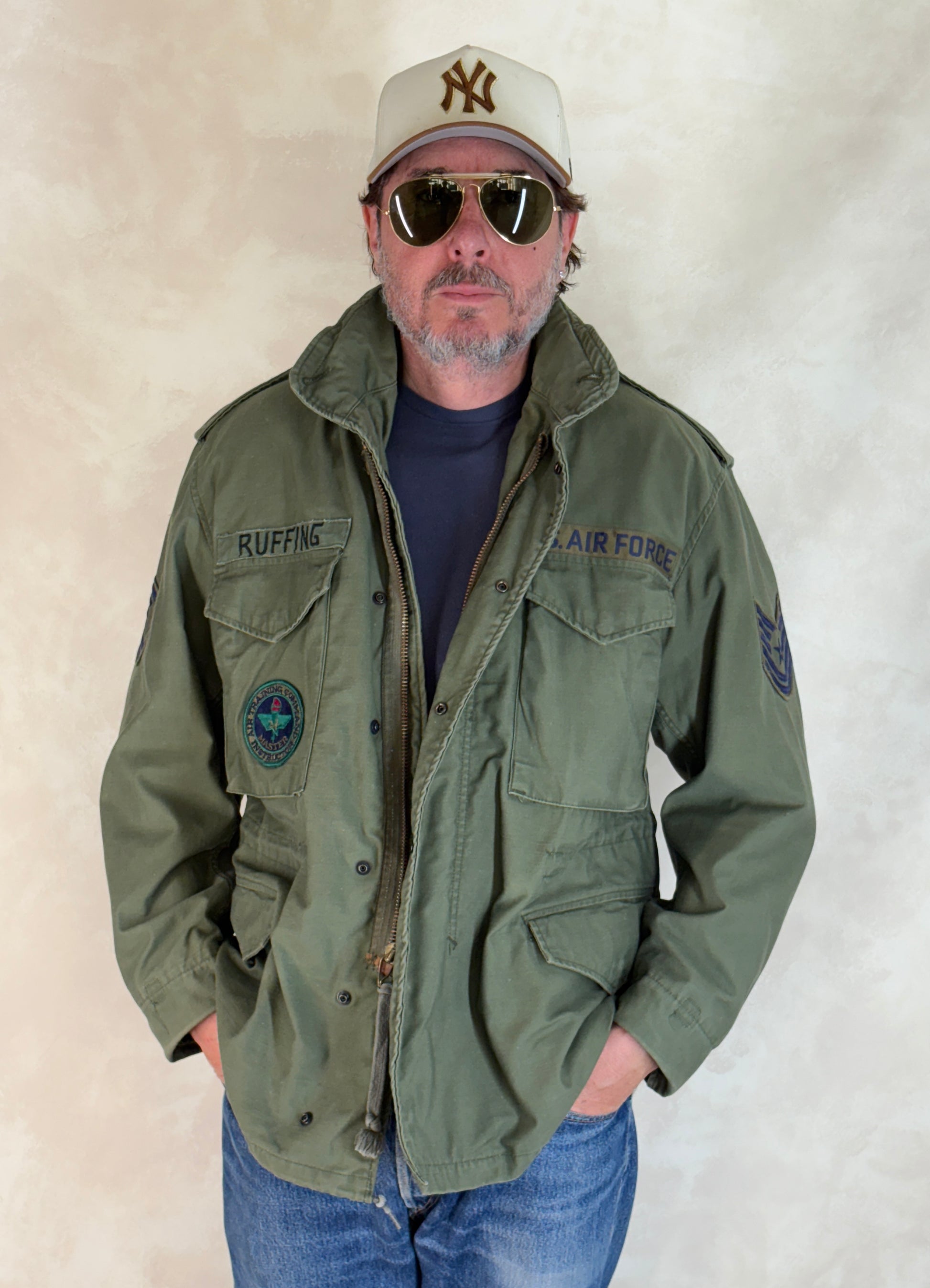 Med Short. Authentic 1978 US Air Force M-65 field jacket Made by John Ownbey - USA Vintage Bcn