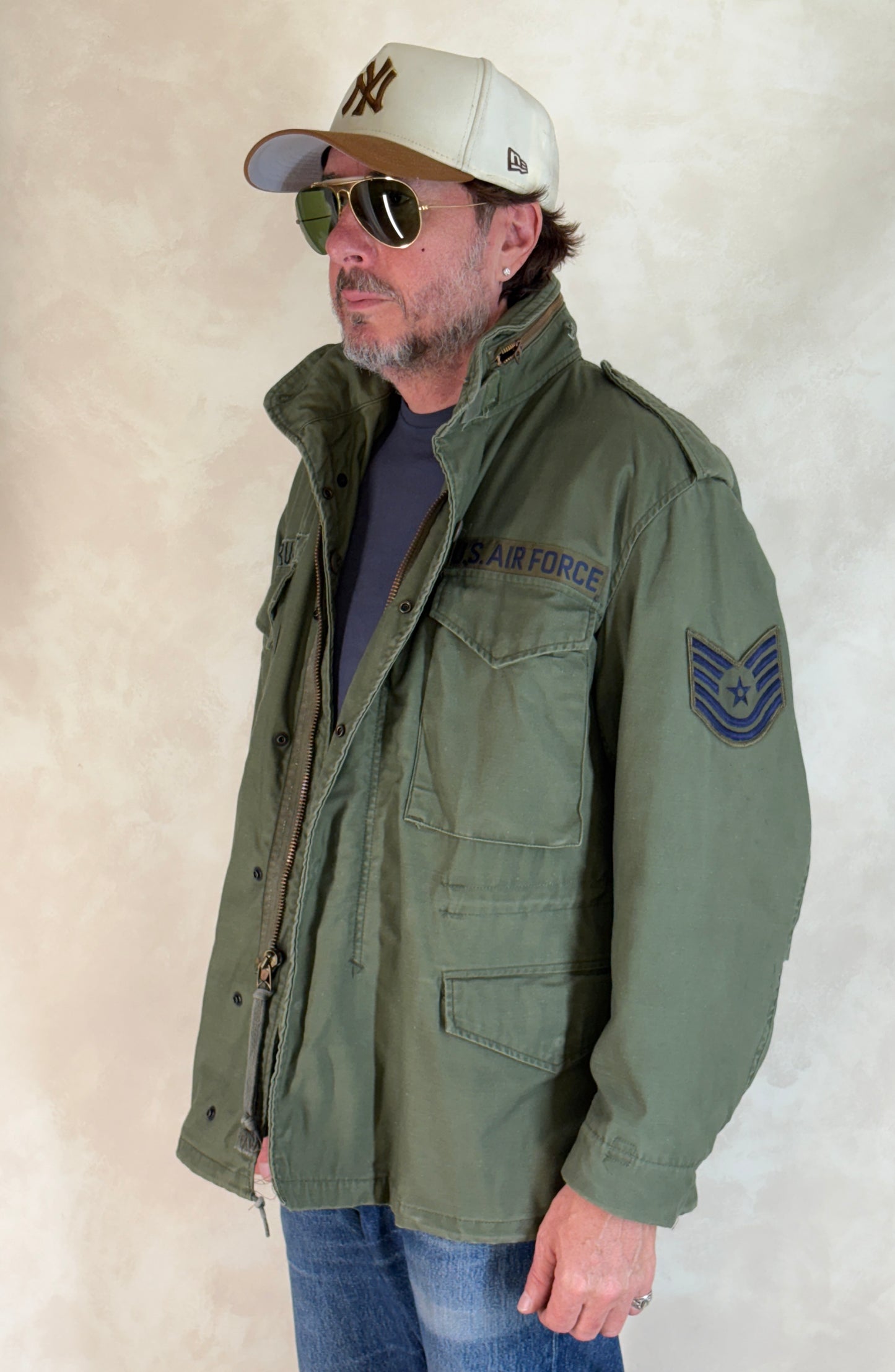 Med Short. Authentic 1978 US Air Force M-65 field jacket Made by John Ownbey - USA Vintage Bcn