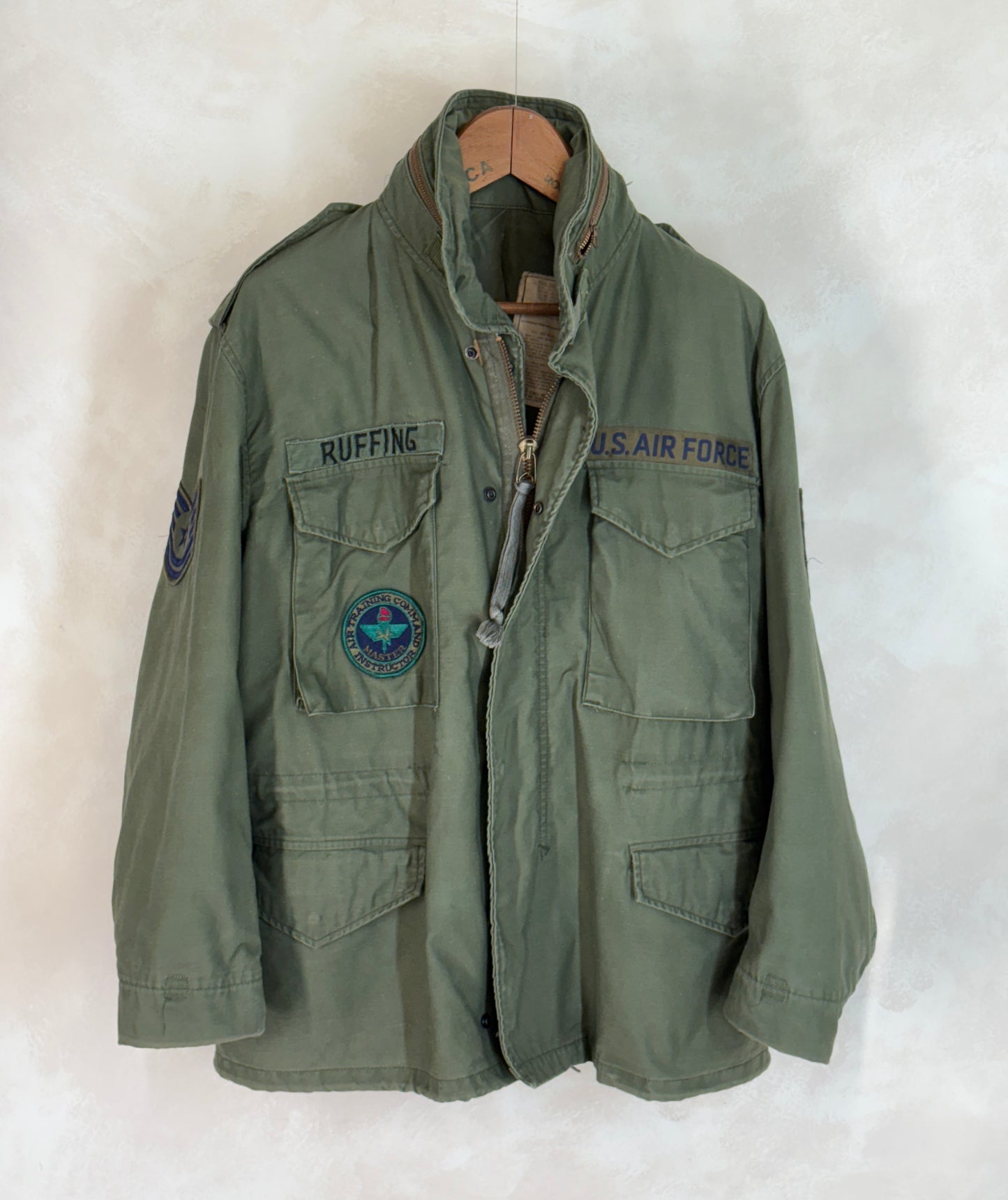 Med Short. Authentic 1978 US Air Force M-65 field jacket Made by John Ownbey - USA Vintage Bcn