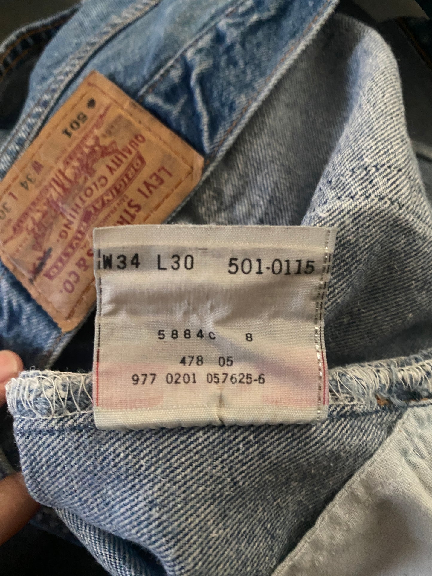 34X30 Levi's 501 Vintage Denim Jeans - USA Vintage Bcn