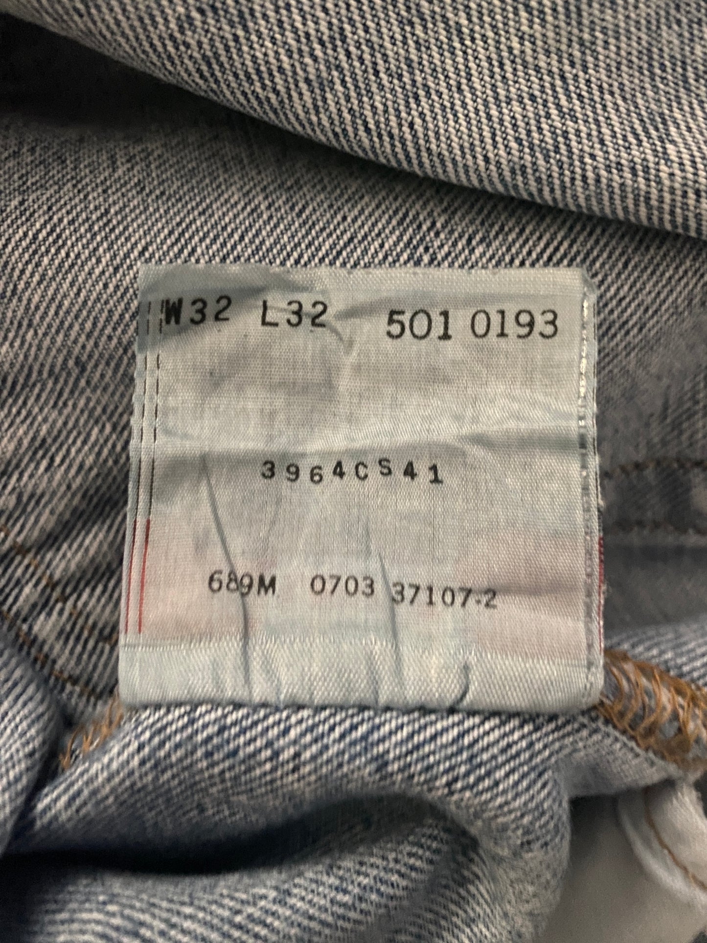 32X32 Levi's 501 Vintage Denim Jeans-military-AJ357 Studio
