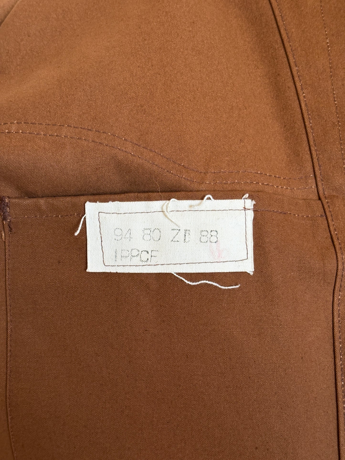 Vintage SNCF French Railroad Worker Jacket - Brown Duck Canvas - Chore Coat - Size Med-AJ357 Studio-AJ357 Studio