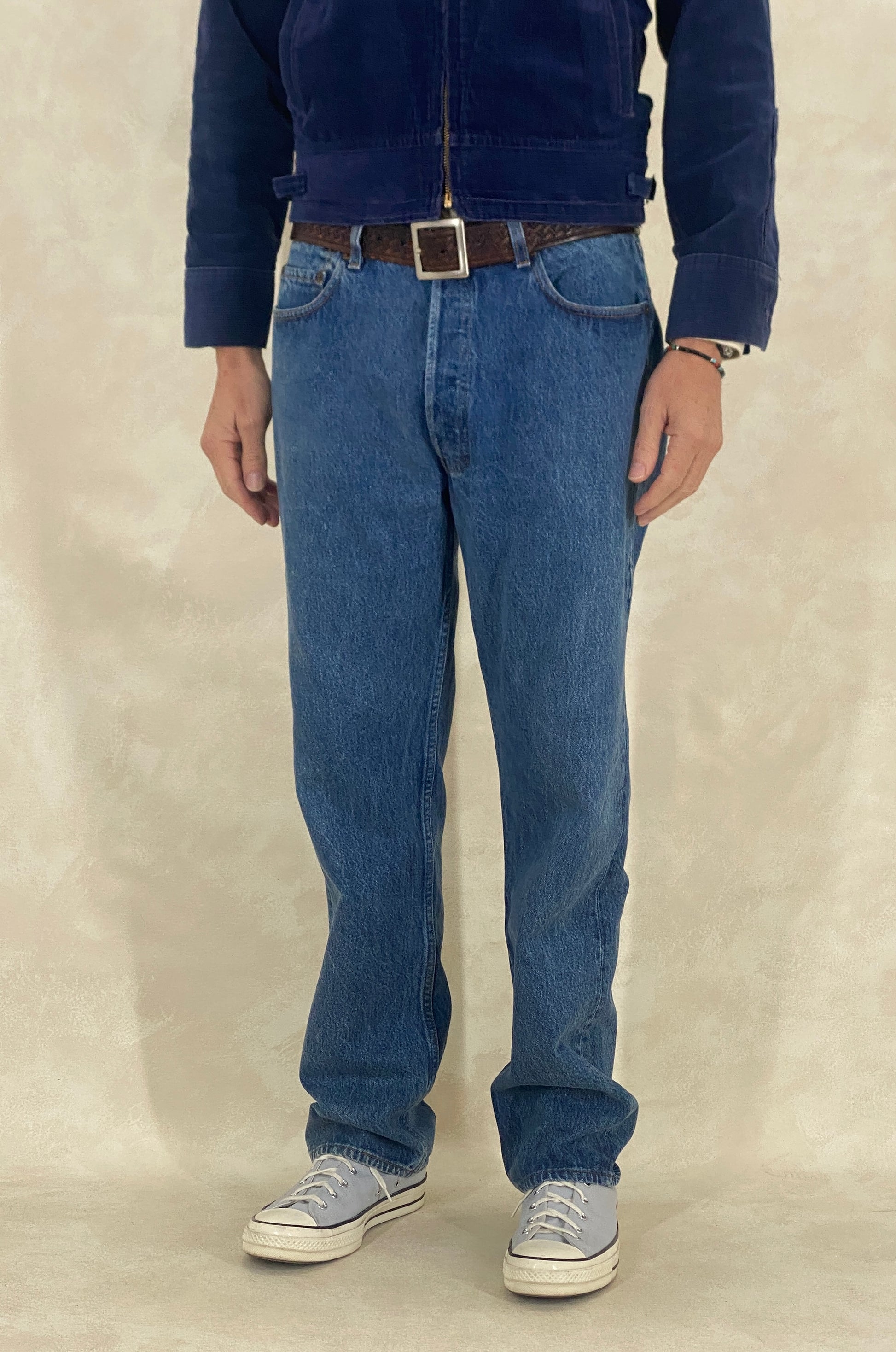 Measured Size 34X32 Levi's 501 Vintage Denim Jeans Made in USA in 1988 - USA Vintage Bcn
