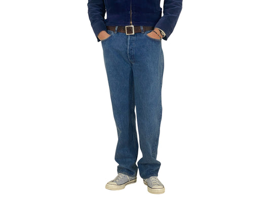 Measured Size 34X32 Levi's 501 Vintage Denim Jeans Made in USA in 1988 - USA Vintage Bcn