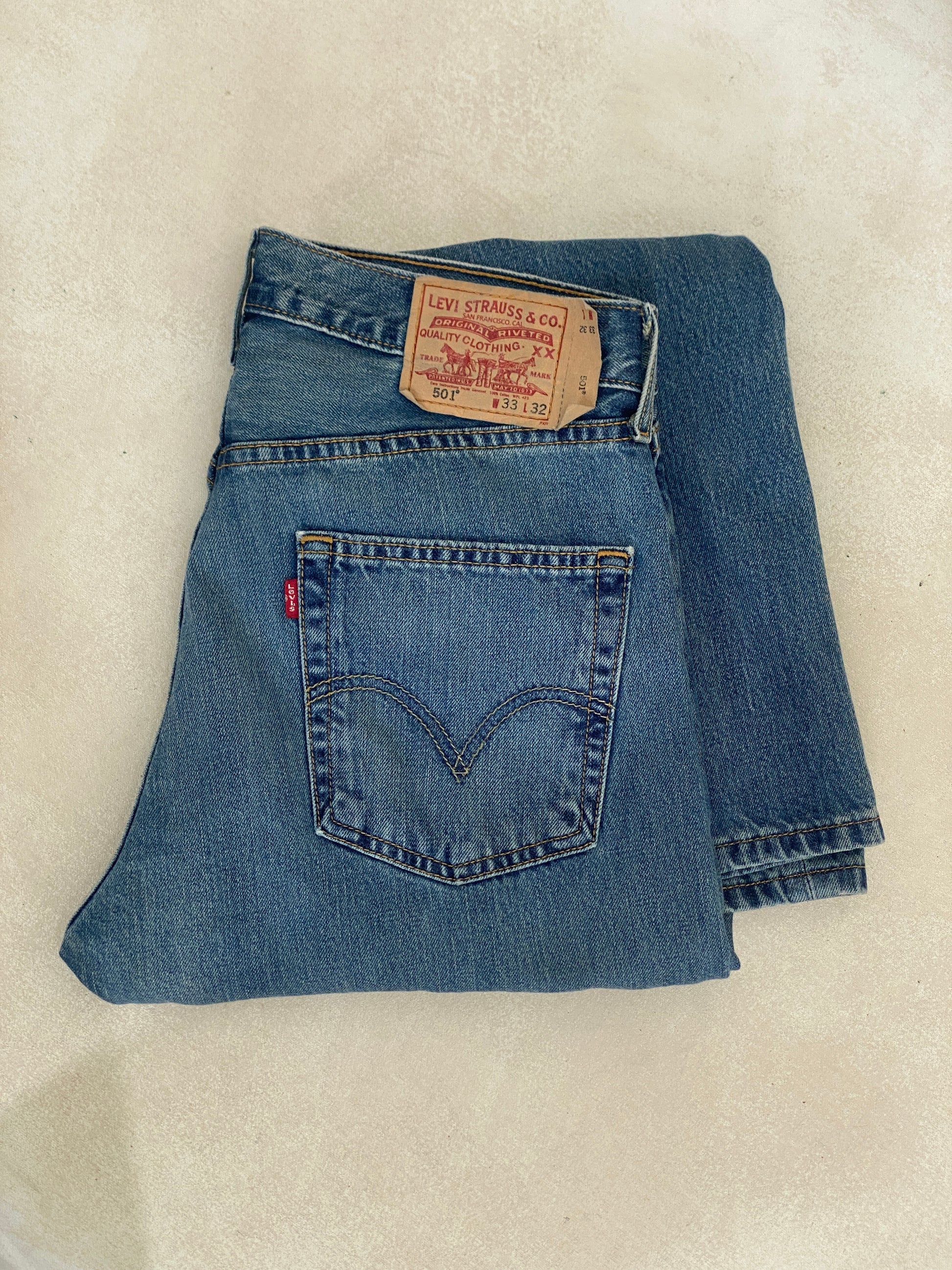 33X32 Levi's 501 Vintage Denim Jeans - USA Vintage Bcn