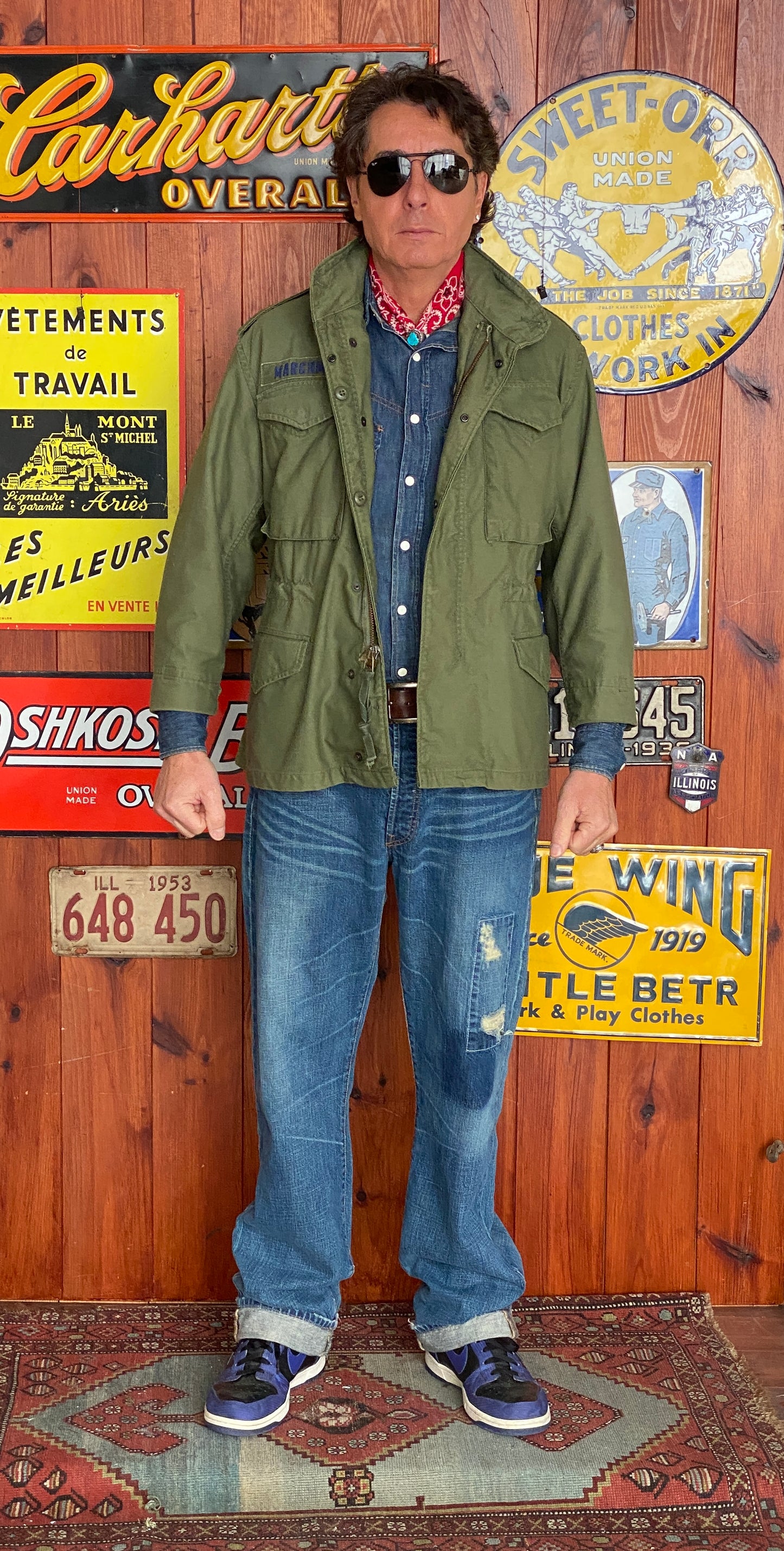 Authentic 1970s US Army M-65 field jacket, vintage military coat in size X Small Short