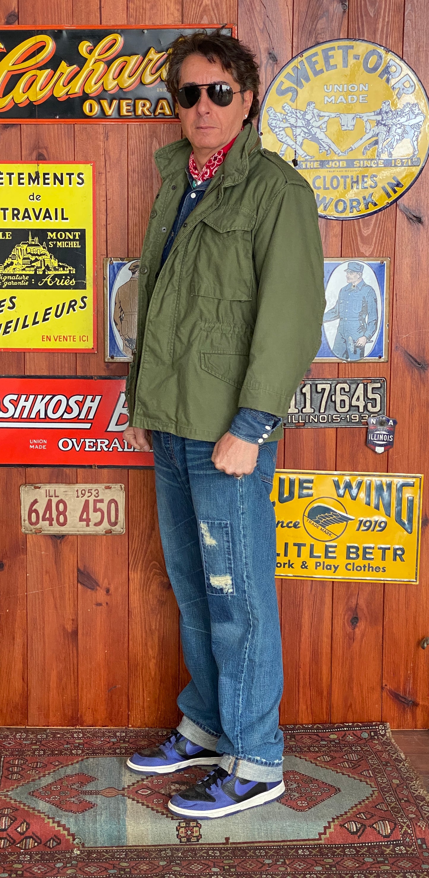 Authentic 1970s US Army M-65 field jacket, vintage military coat in size X Small Short