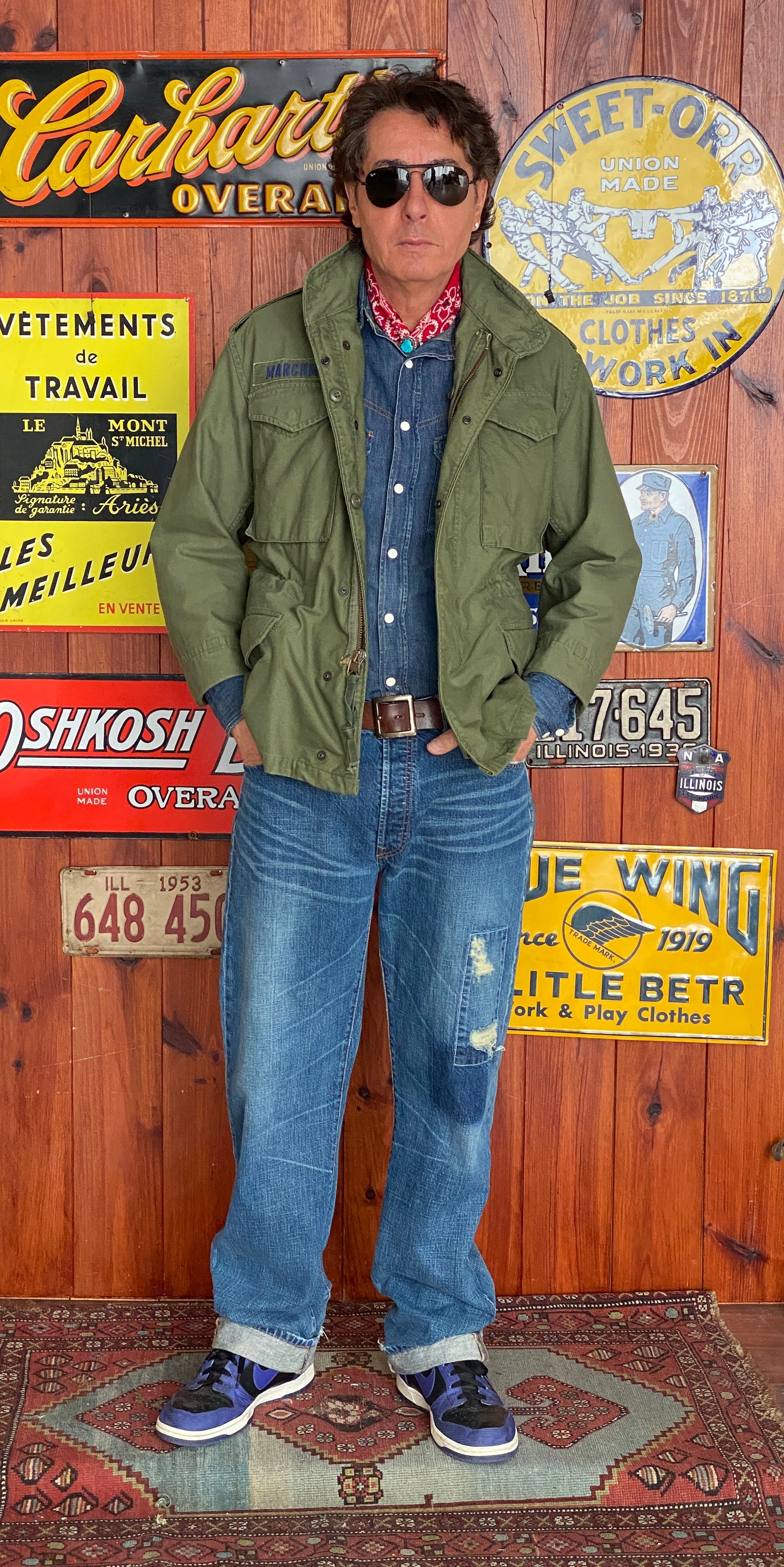 Authentic 1970s US Army M-65 field jacket, vintage military coat in size X Small Short