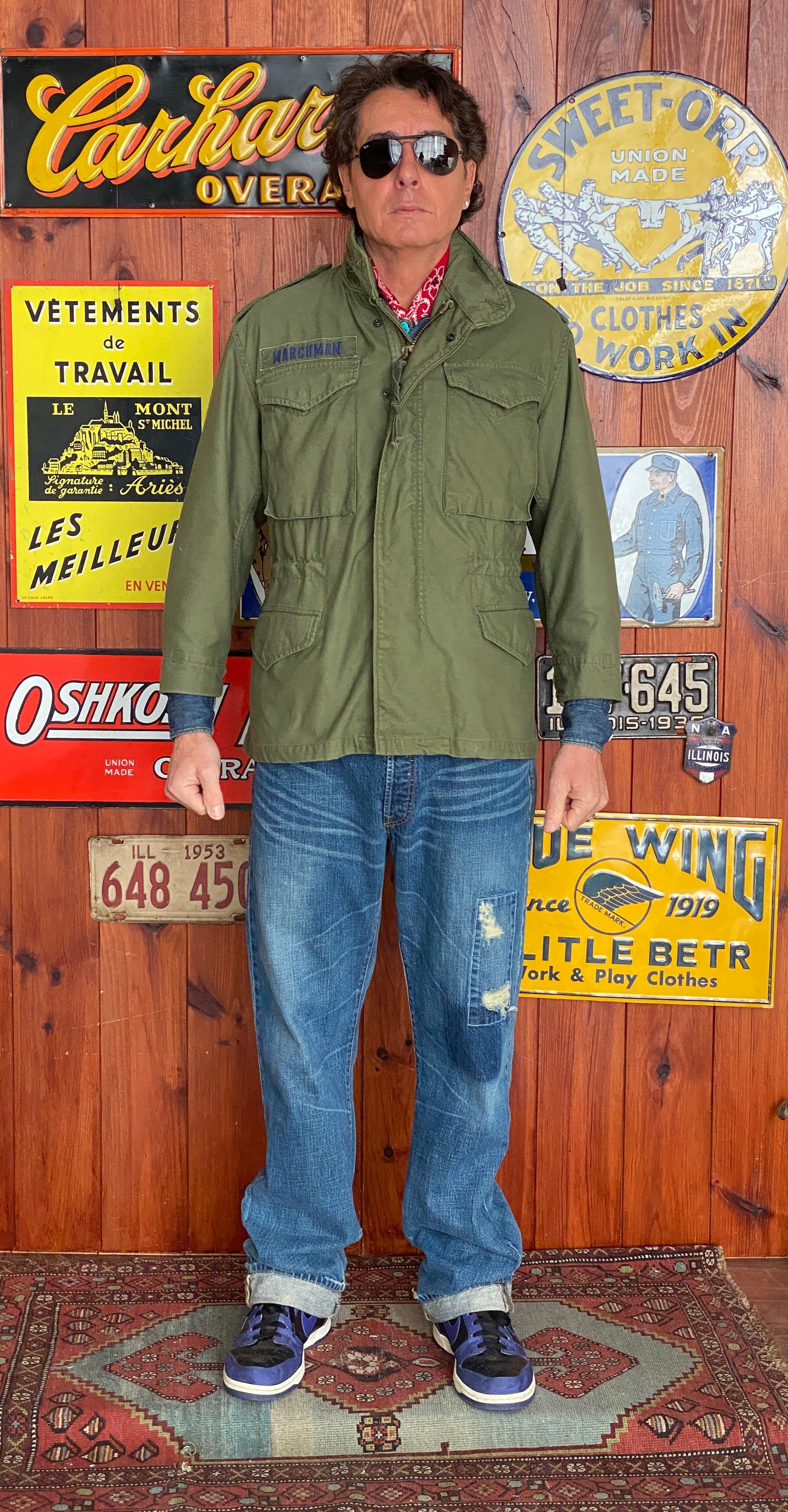 Authentic 1970s US Army M-65 field jacket, vintage military coat in size X Small Short
