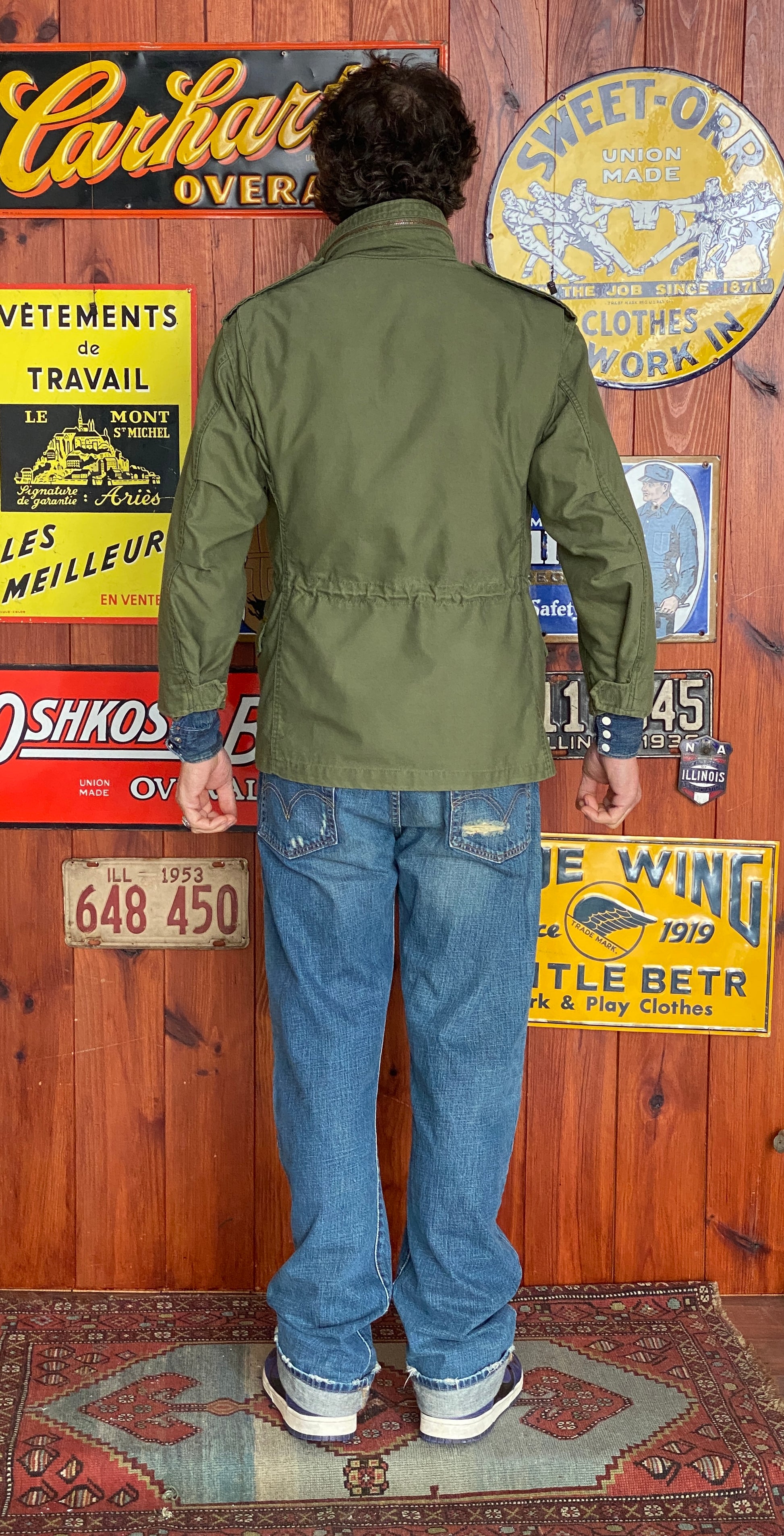 Authentic 1970s US Army M-65 field jacket, vintage military coat in size X Small Short