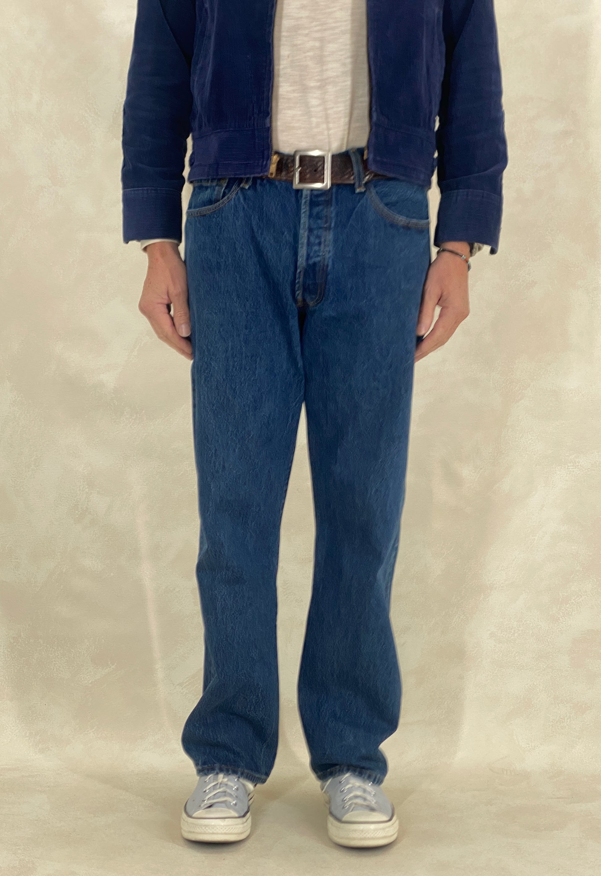 levis 501 vintage jeans 34x32 classic denim straight leg