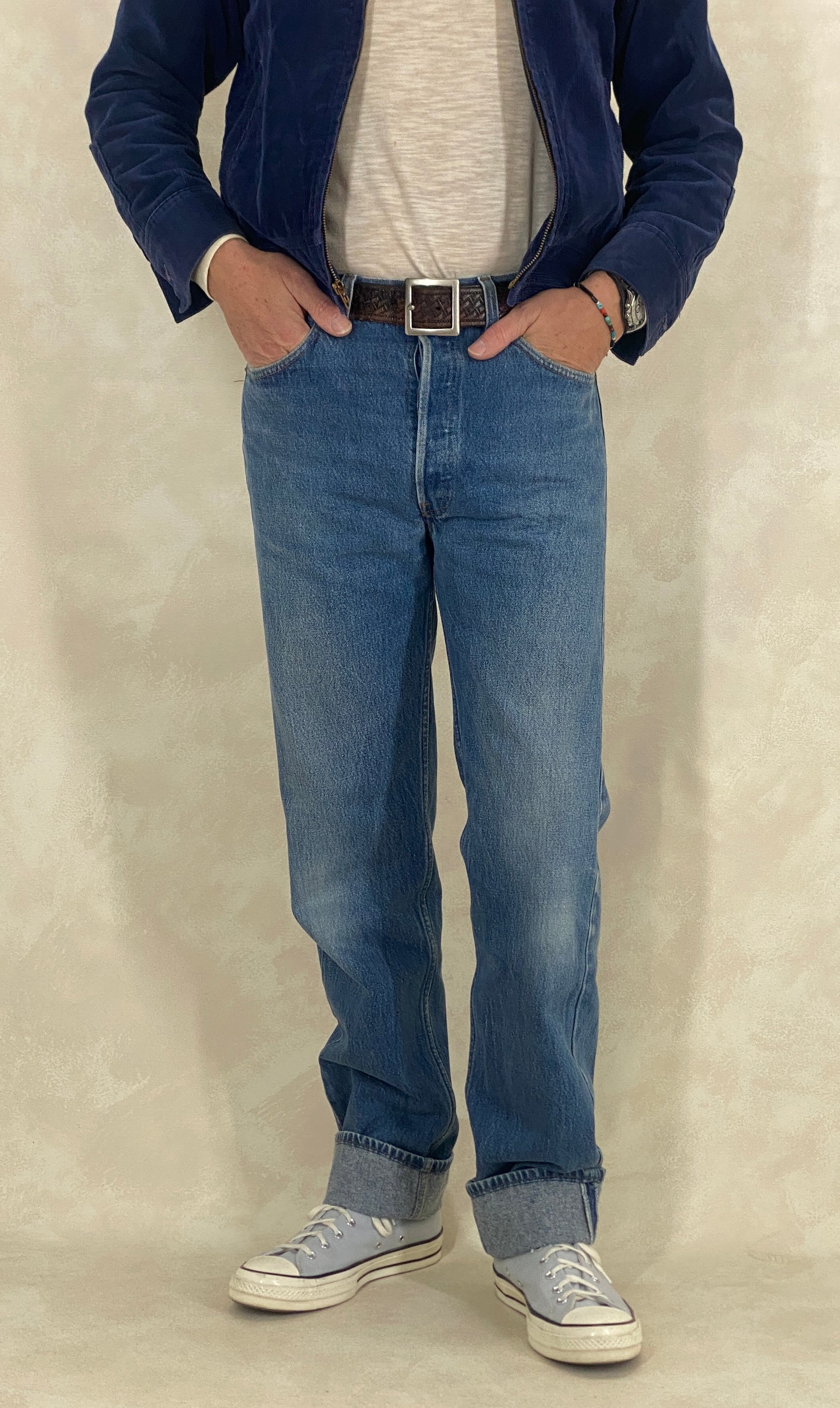 34X34 Levi's 501 Vintage Denim Jeans Made in USA in 1991 - USA Vintage Bcn