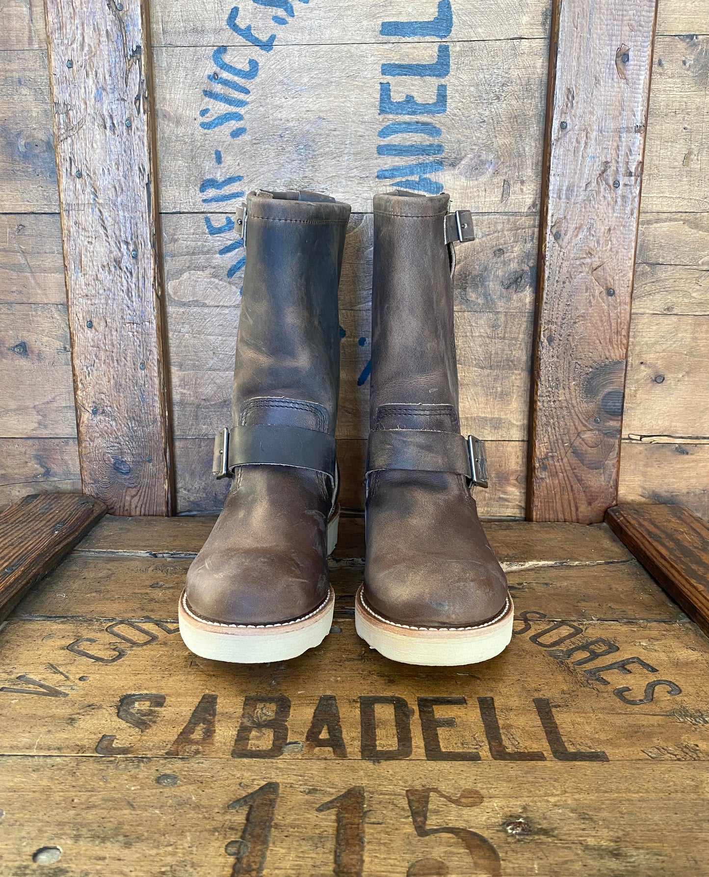 Size 6.5D (38.5 Euro) R W 2975 Heritage Engineer Boots Made In USA (Seconds) - USA Vintage Bcn