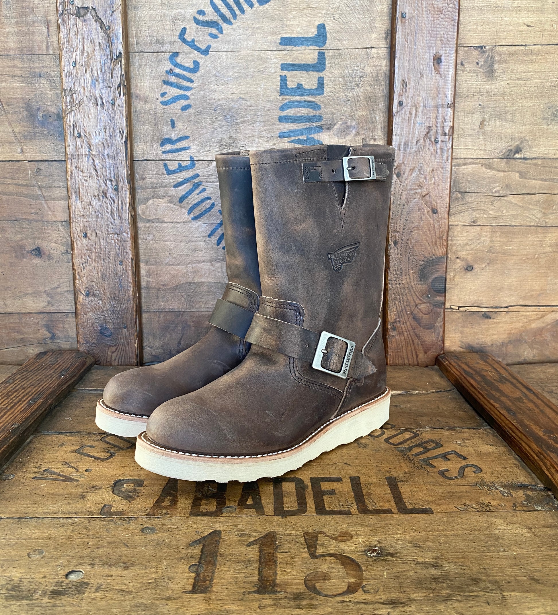 Size 6.5D (38.5 Euro) R W 2975 Heritage Engineer Boots Made In USA (Seconds) - USA Vintage Bcn