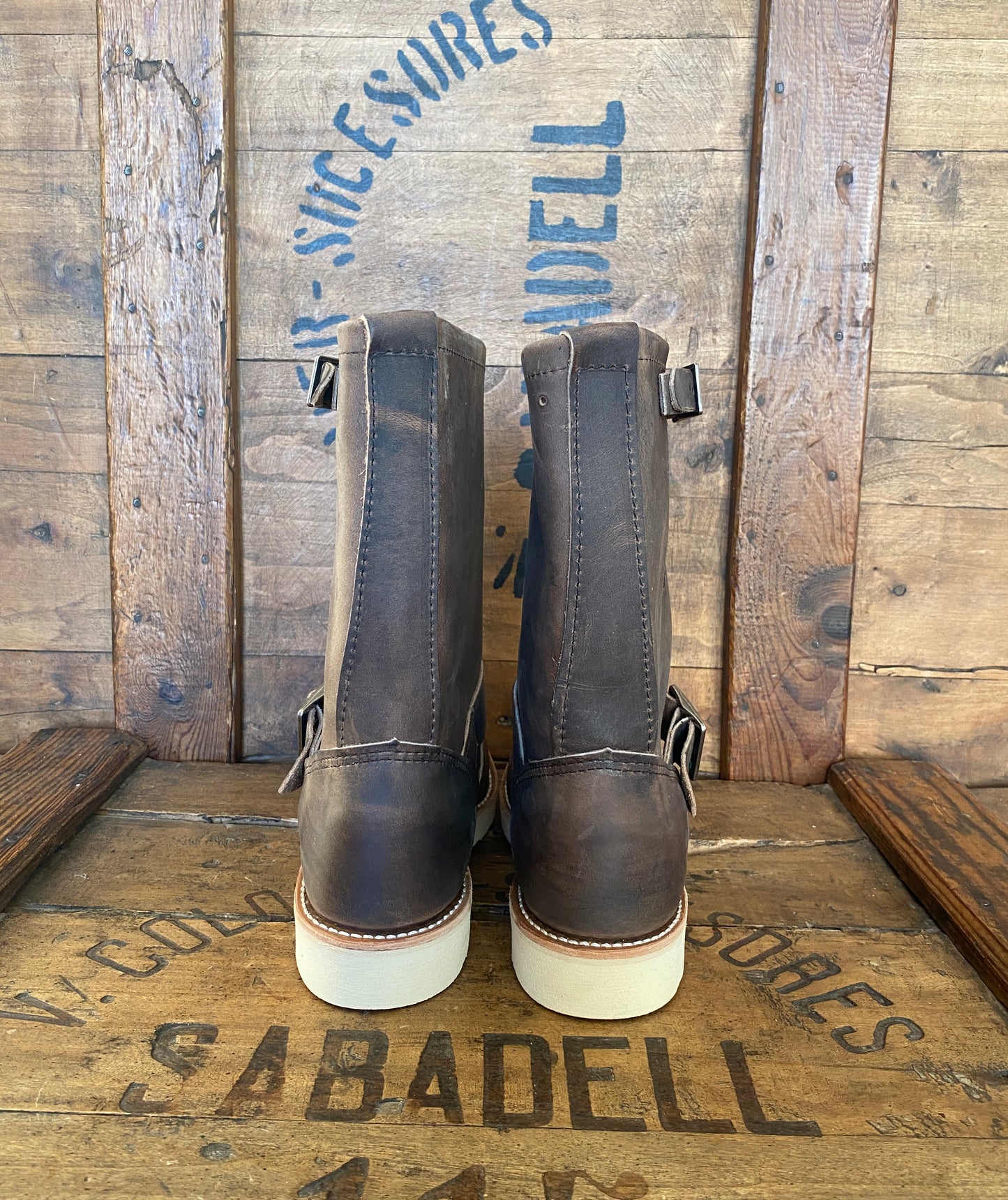 Size 6.5D (38.5 Euro) R W 2975 Heritage Engineer Boots Made In USA (Seconds) - USA Vintage Bcn