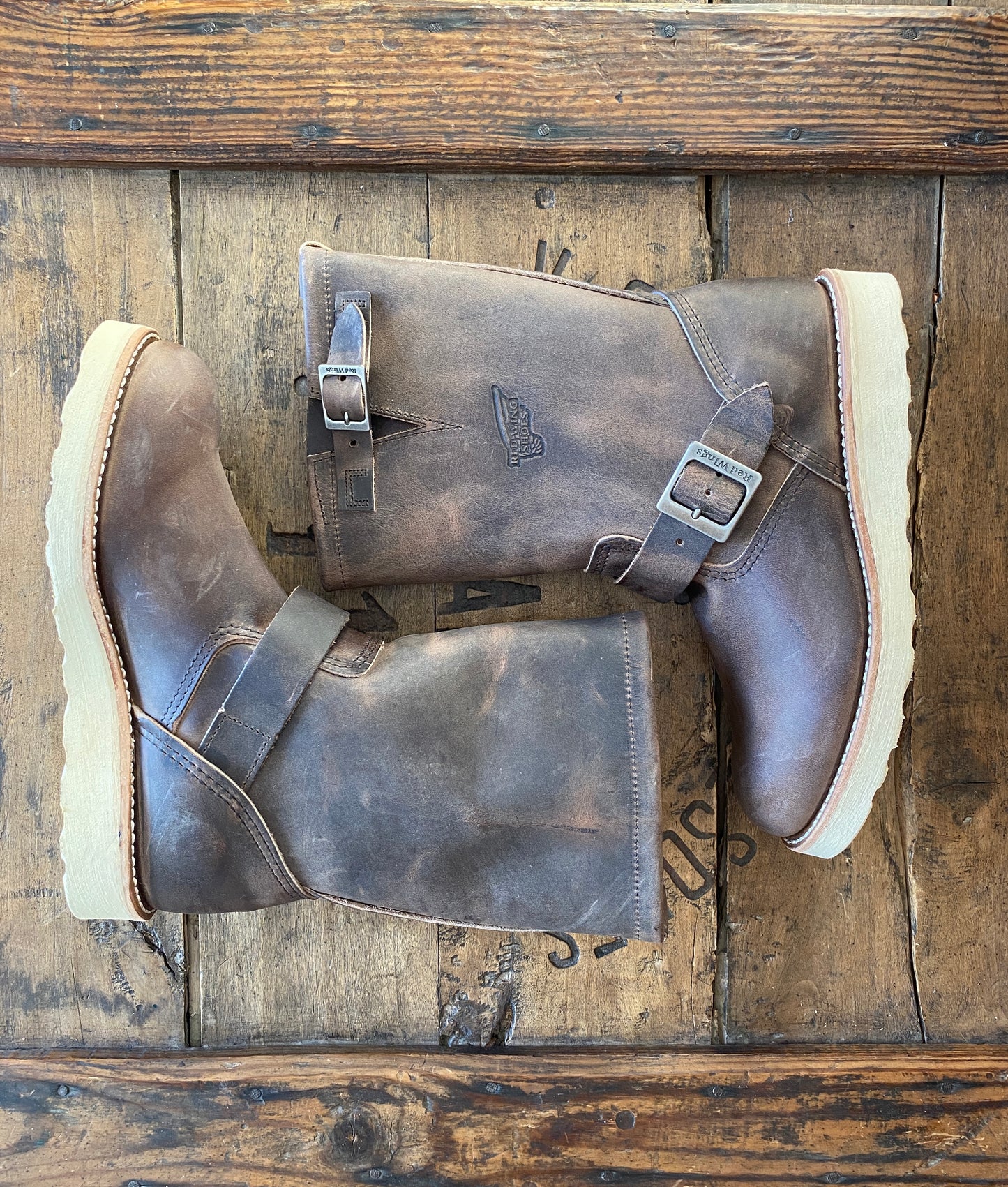 Size 6.5D (38.5 Euro) R W 2975 Heritage Engineer Boots Made In USA (Seconds) - USA Vintage Bcn