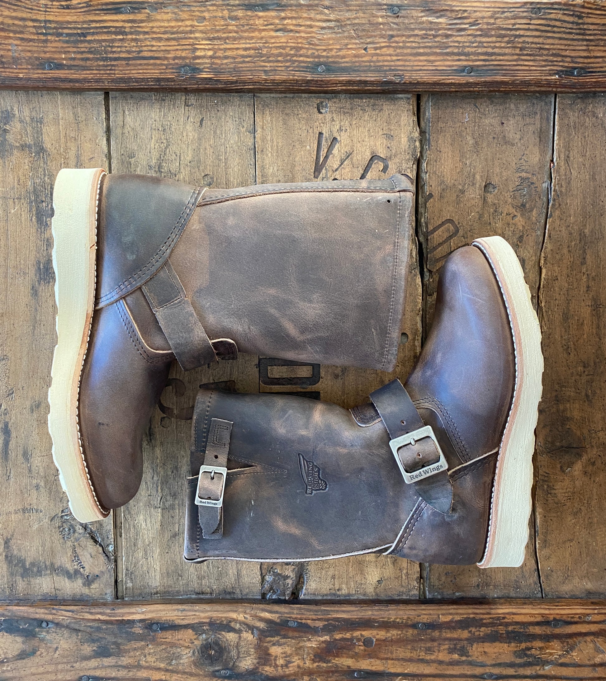 Size 6.5D (38.5 Euro) R W 2975 Heritage Engineer Boots Made In USA (Seconds) - USA Vintage Bcn