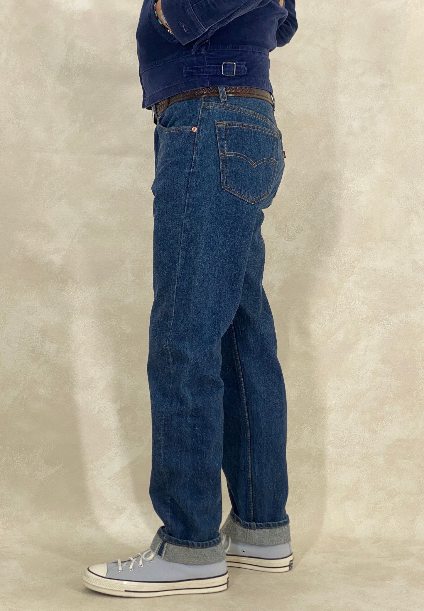 34X36 Levi's 501 Vintage Denim Jeans Made in USA dark blue - USA Vintage Bcn