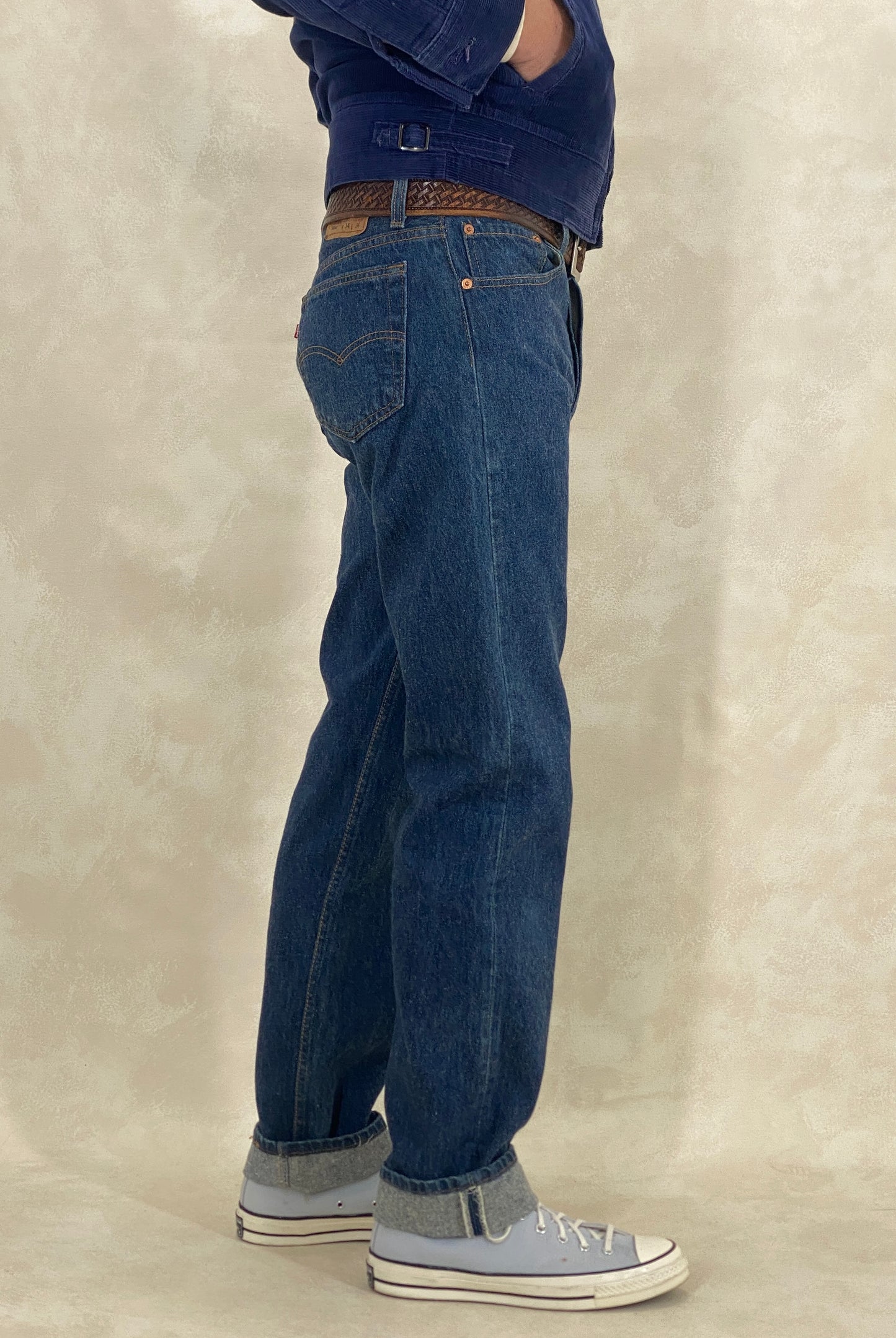 34X36 Levi's 501 Vintage Denim Jeans Made in USA dark blue - USA Vintage Bcn