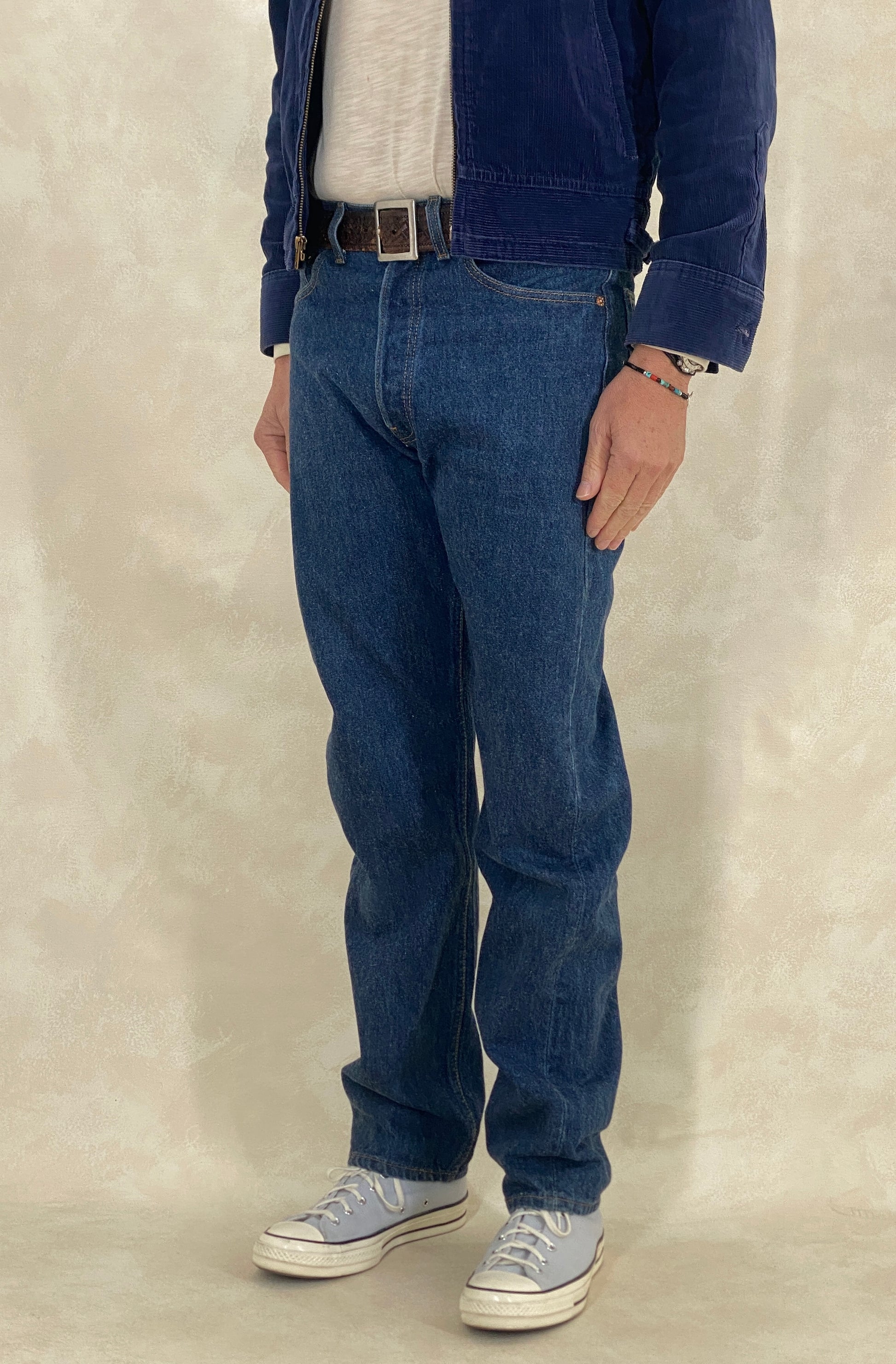 34X36 Levi's 501 Vintage Denim Jeans Made in USA dark blue - USA Vintage Bcn