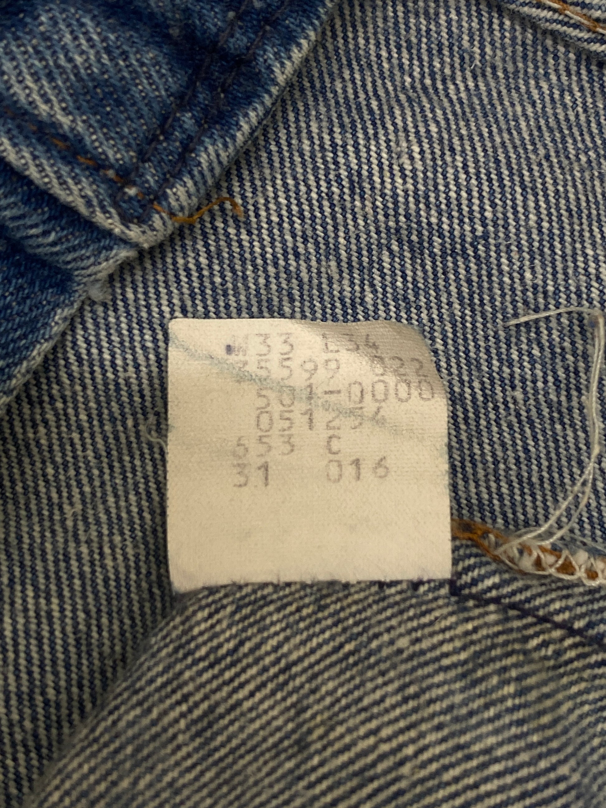 33X34 Levi's 501 Vintage Denim Jeans Made in USA - USA Vintage Bcn