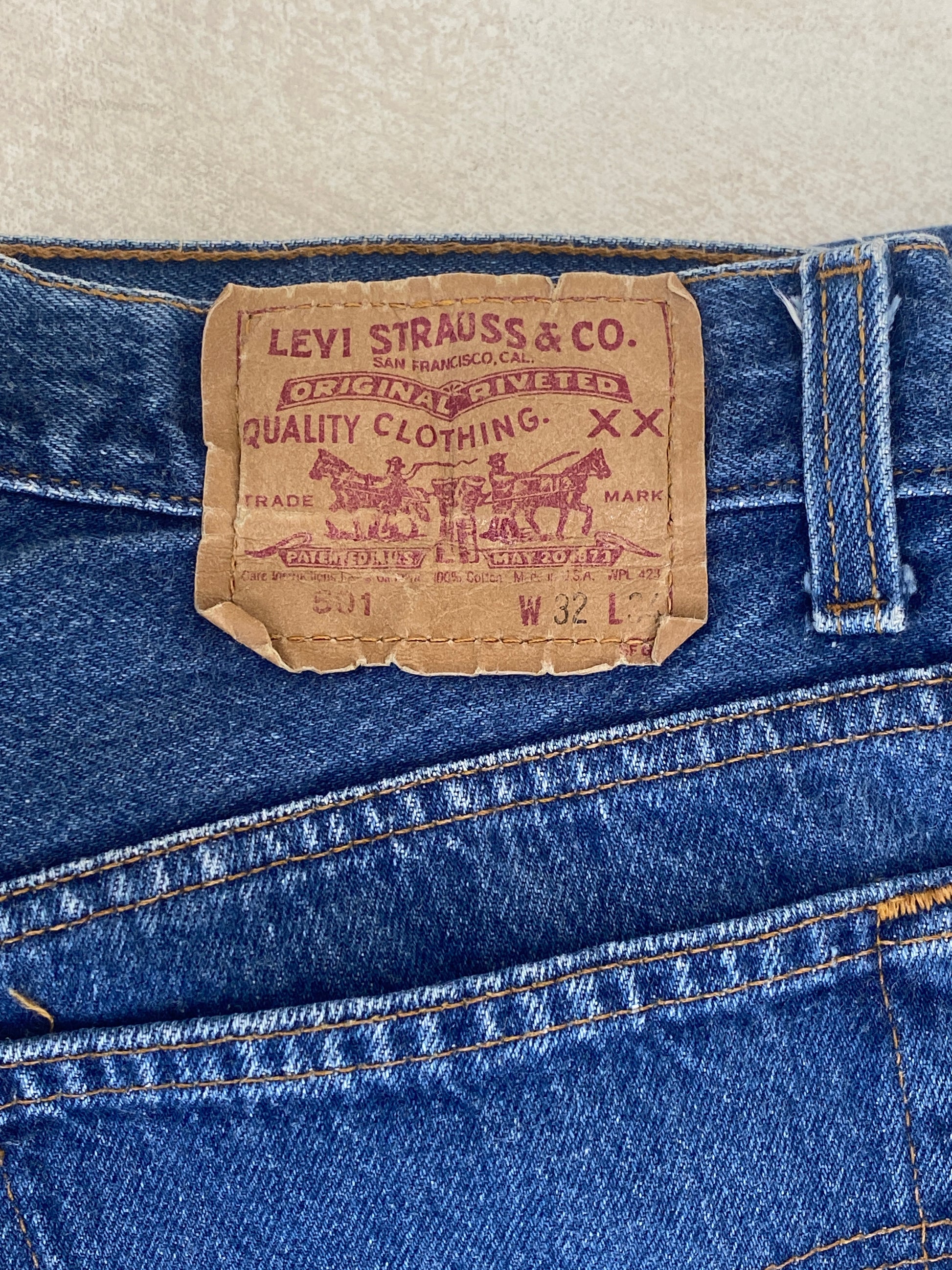 32X34 Levi's 501 Vintage Denim Jeans Made in USA - USA Vintage Bcn