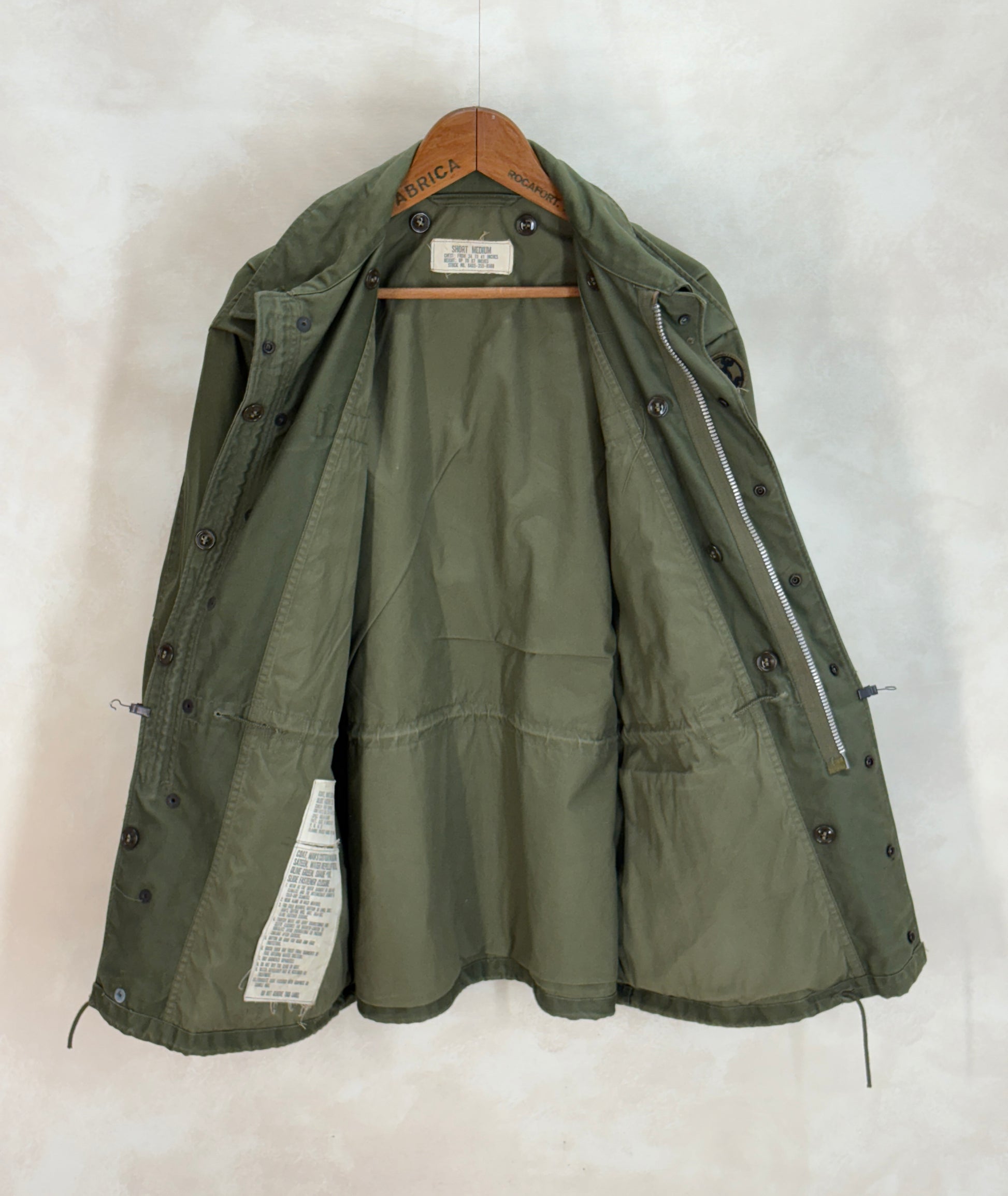 Med Short. Authentic 1950s US Army M-51 Field Jacket – OG-107 – Military Issue - USA Vintage Bcn