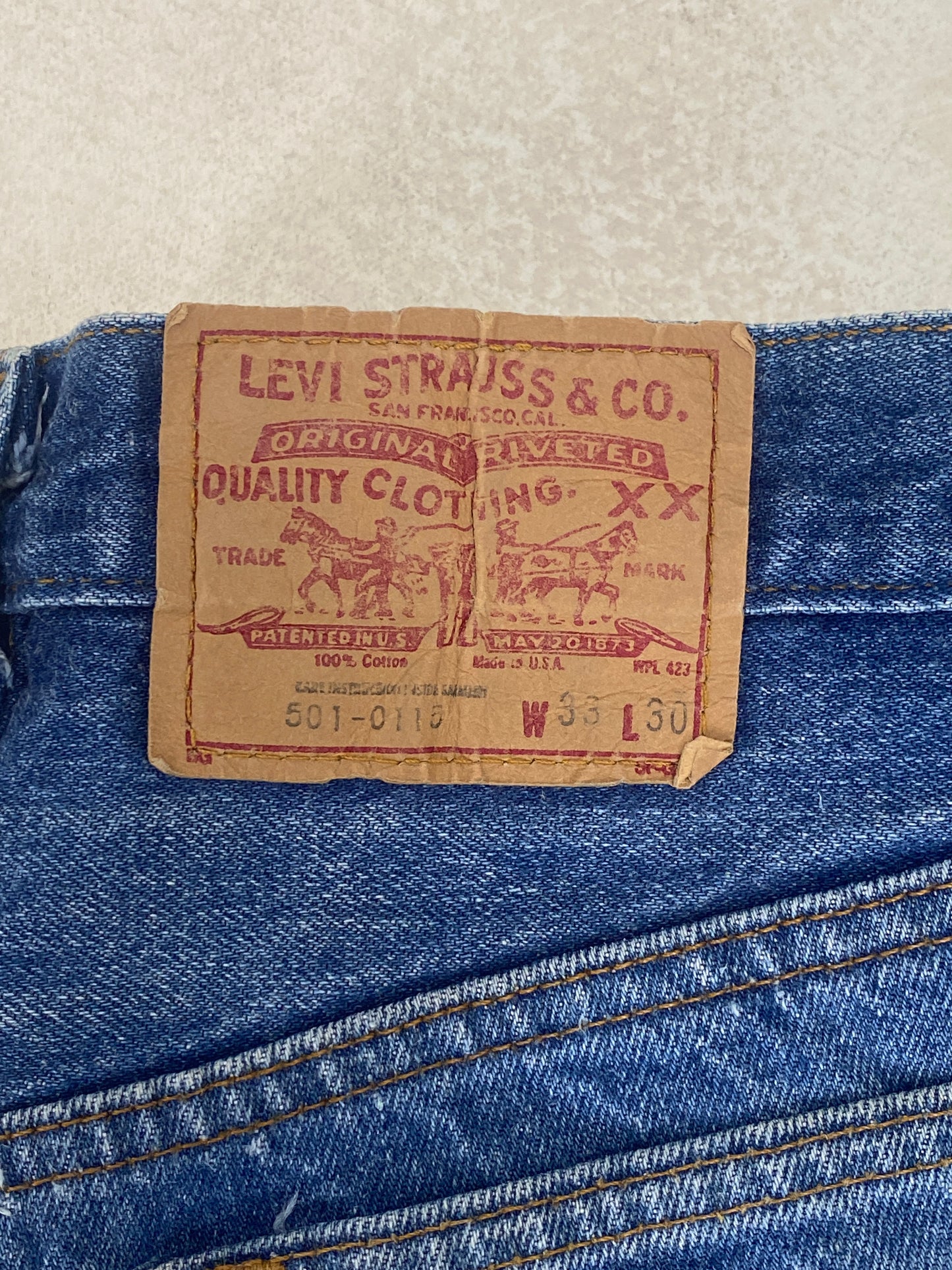 33X30 Levi's 501 Vintage Denim Jeans Made in USA in 1985 - USA Vintage Bcn