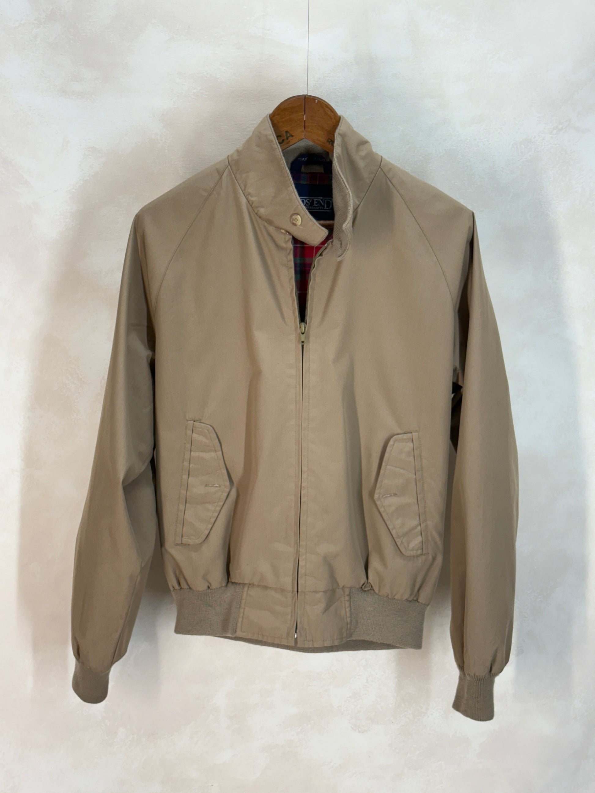 Size Med , 90s Light zipper jacket made by Lands end - USA Vintage Bcn