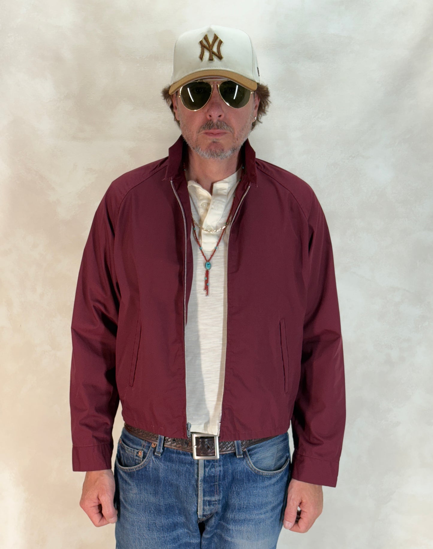 Size Med , Vintage 60s Lightweight Cotton-Blend Zip Jacket - USA Vintage Bcn