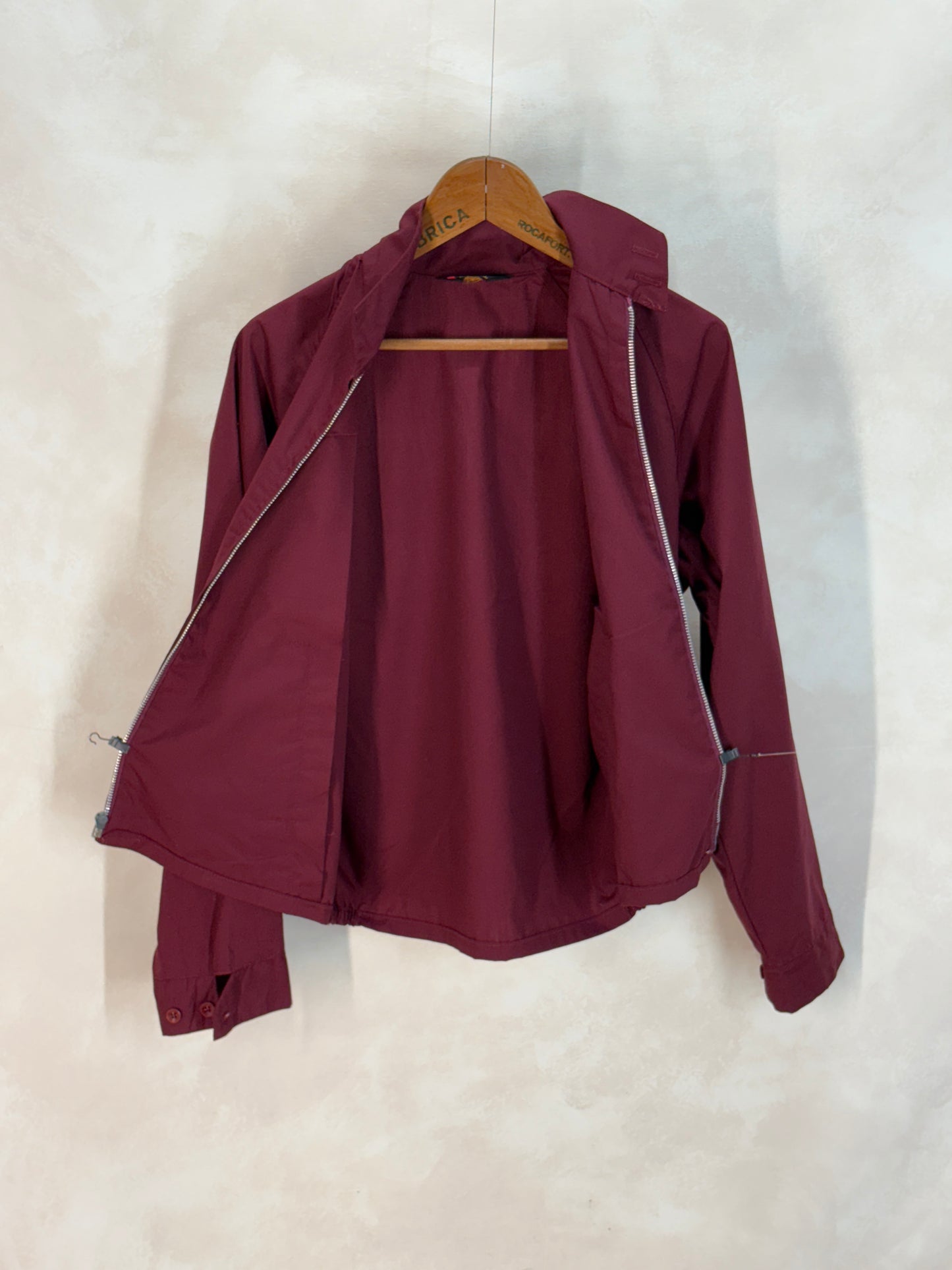Size Med , Vintage 60s Lightweight Cotton-Blend Zip Jacket - USA Vintage Bcn