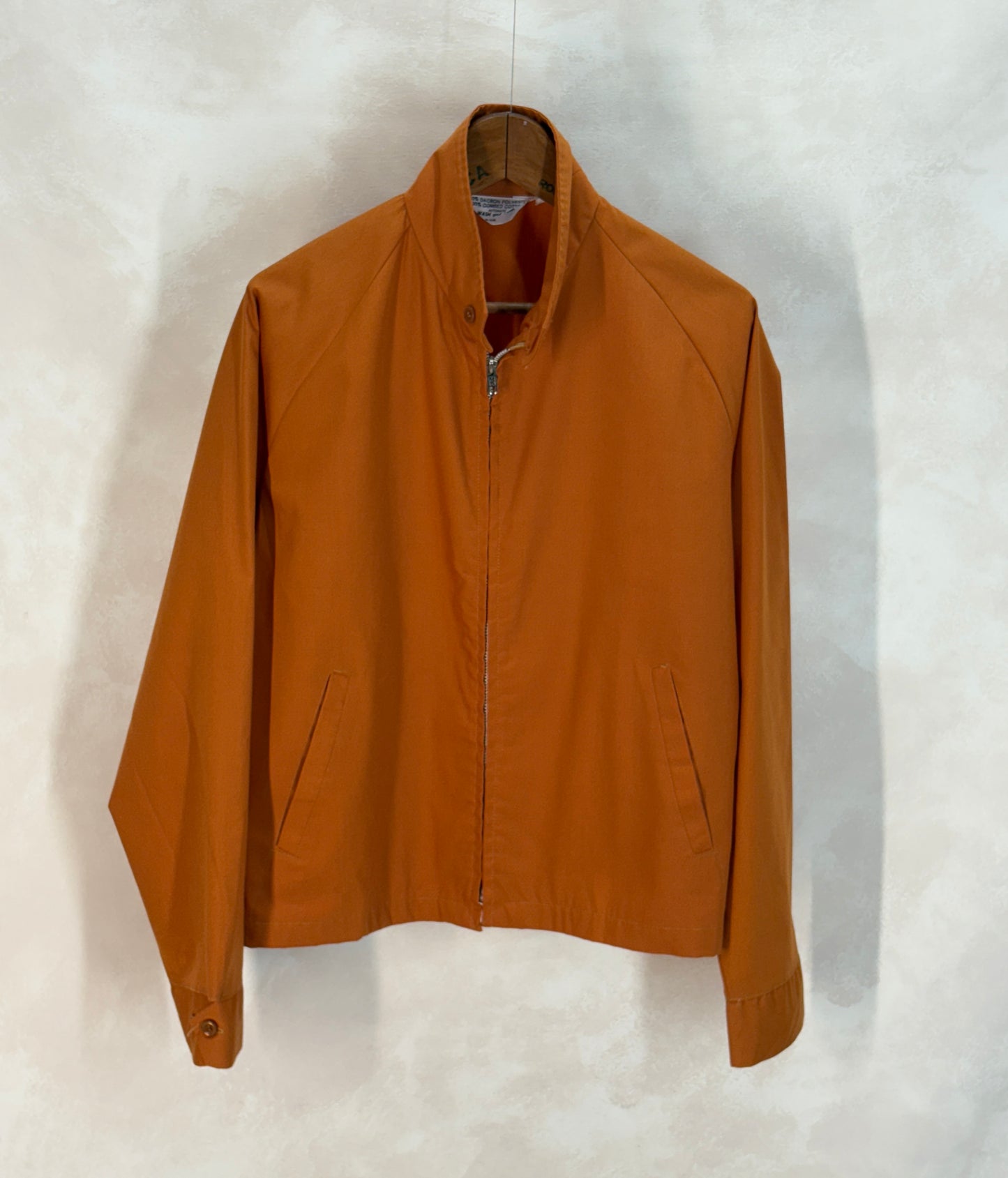 Size Large , 70s Vintage Lightweight Cotton-Blend Zip Jacket - USA Vintage Bcn
