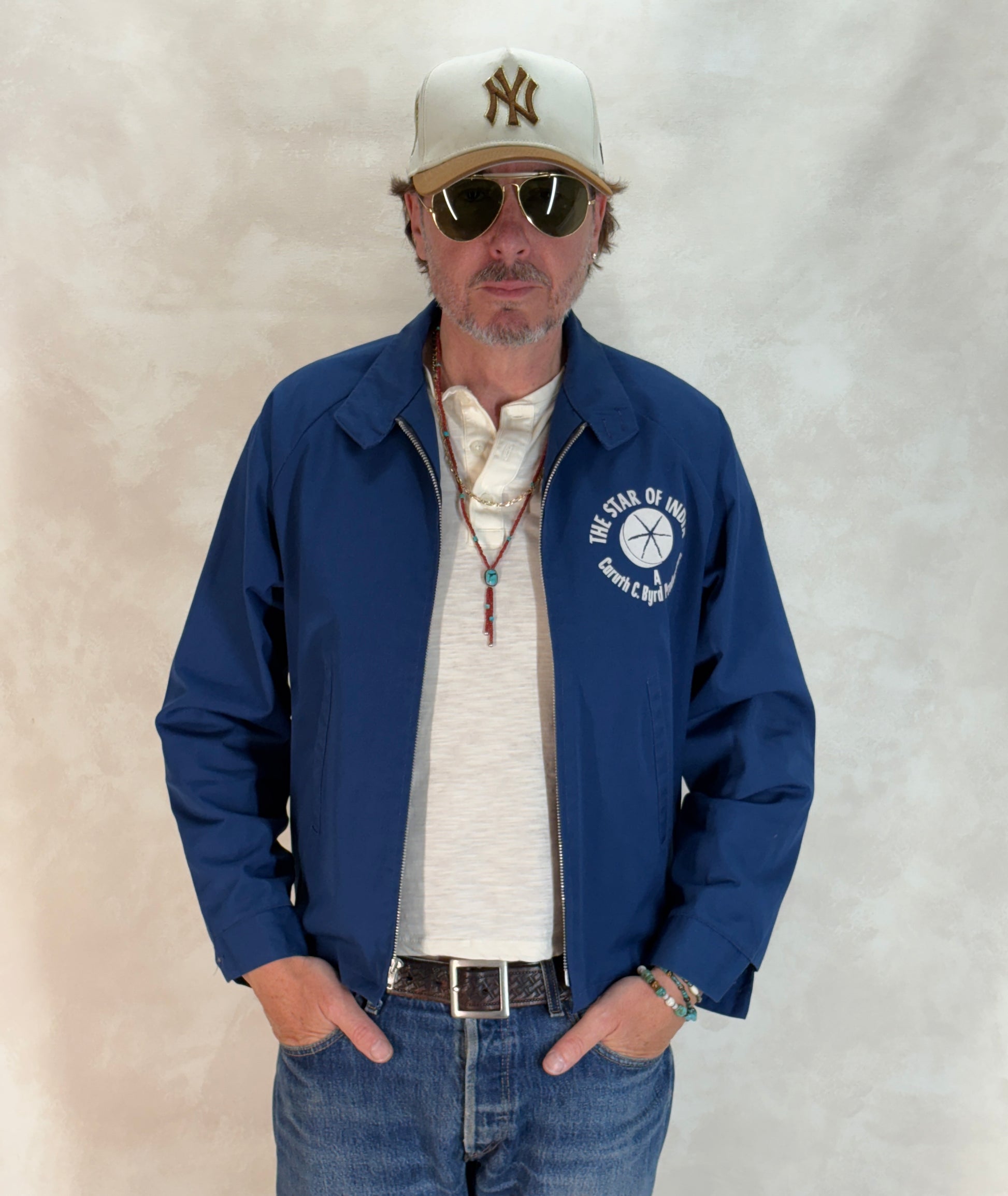 Size Med , 70s Vintage Lightweight Cotton-Blend Zip Jacket. Talon zipper - USA Vintage Bcn