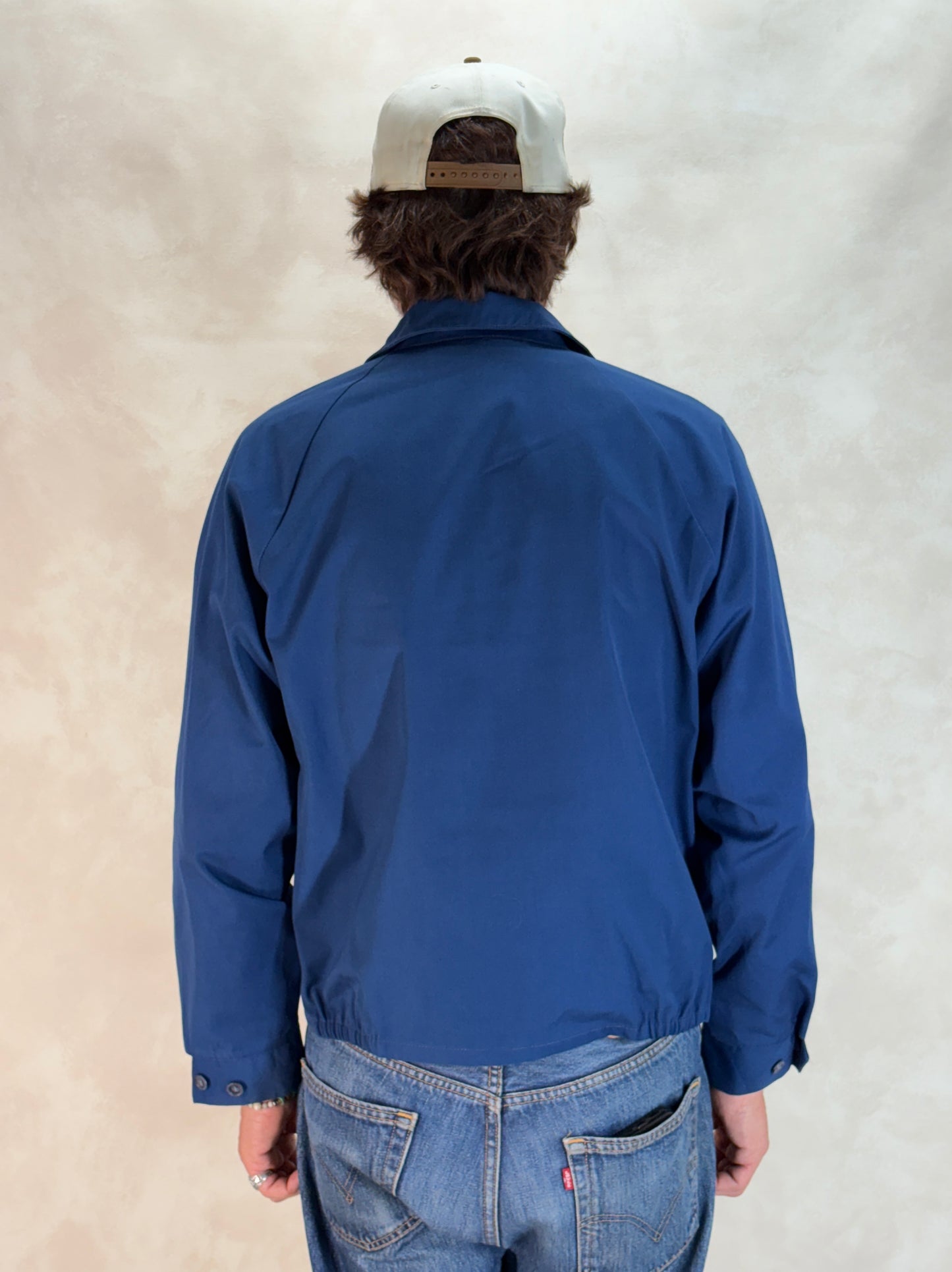 Size Med , 70s Vintage Lightweight Cotton-Blend Zip Jacket. Talon zipper - USA Vintage Bcn