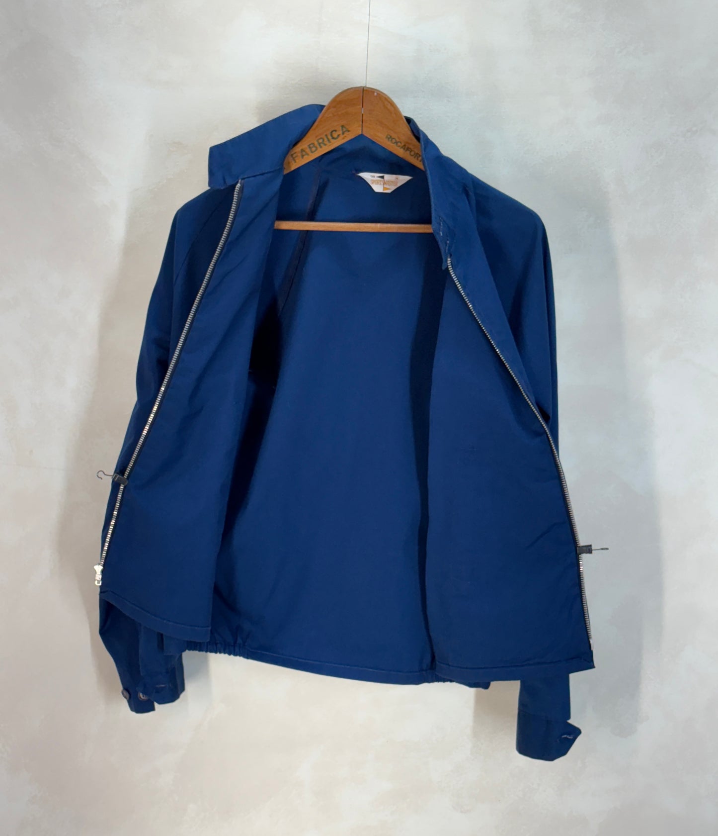 Size Med , 70s Vintage Lightweight Cotton-Blend Zip Jacket. Talon zipper - USA Vintage Bcn