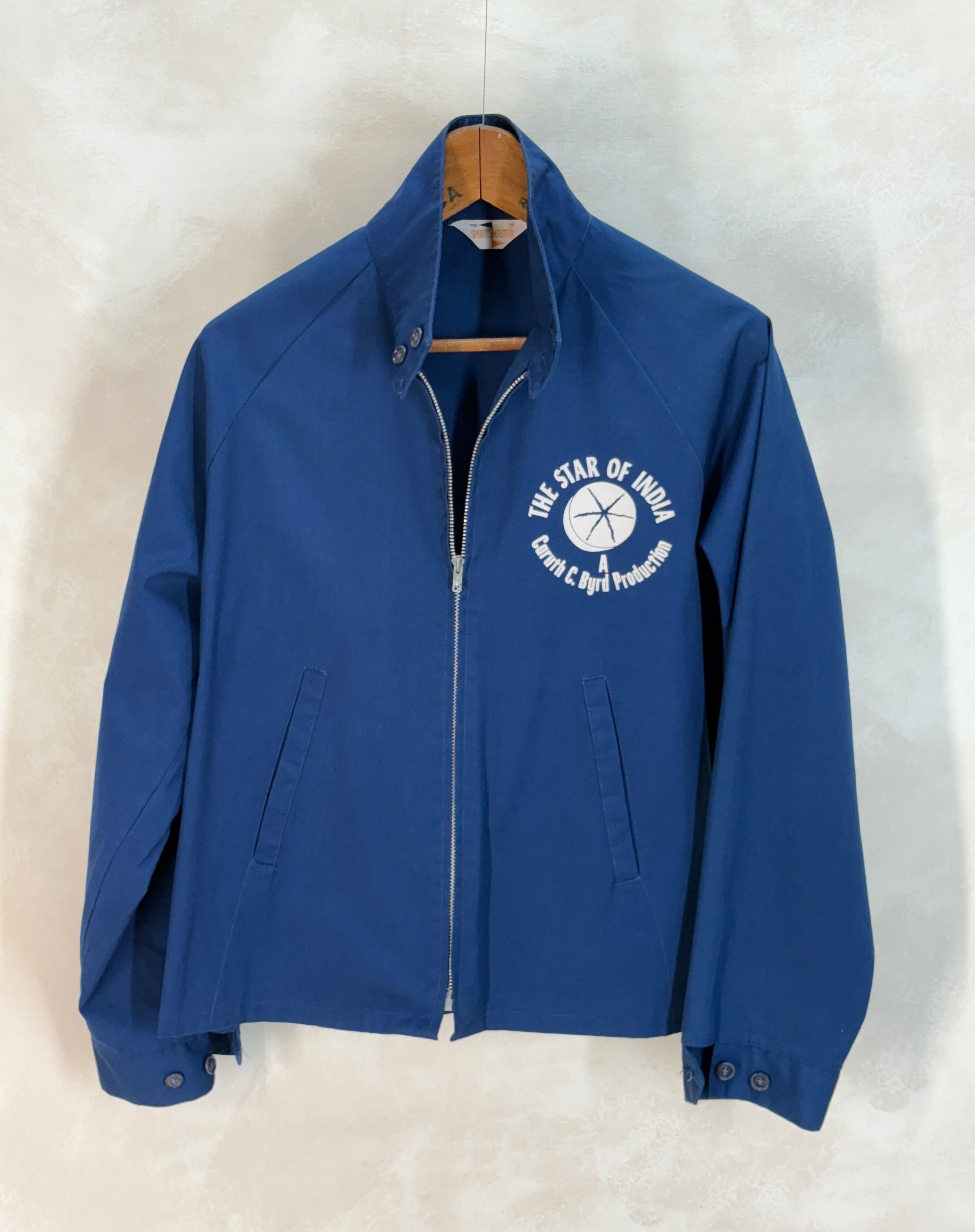 Size Med , 70s Vintage Lightweight Cotton-Blend Zip Jacket. Talon zipper - USA Vintage Bcn