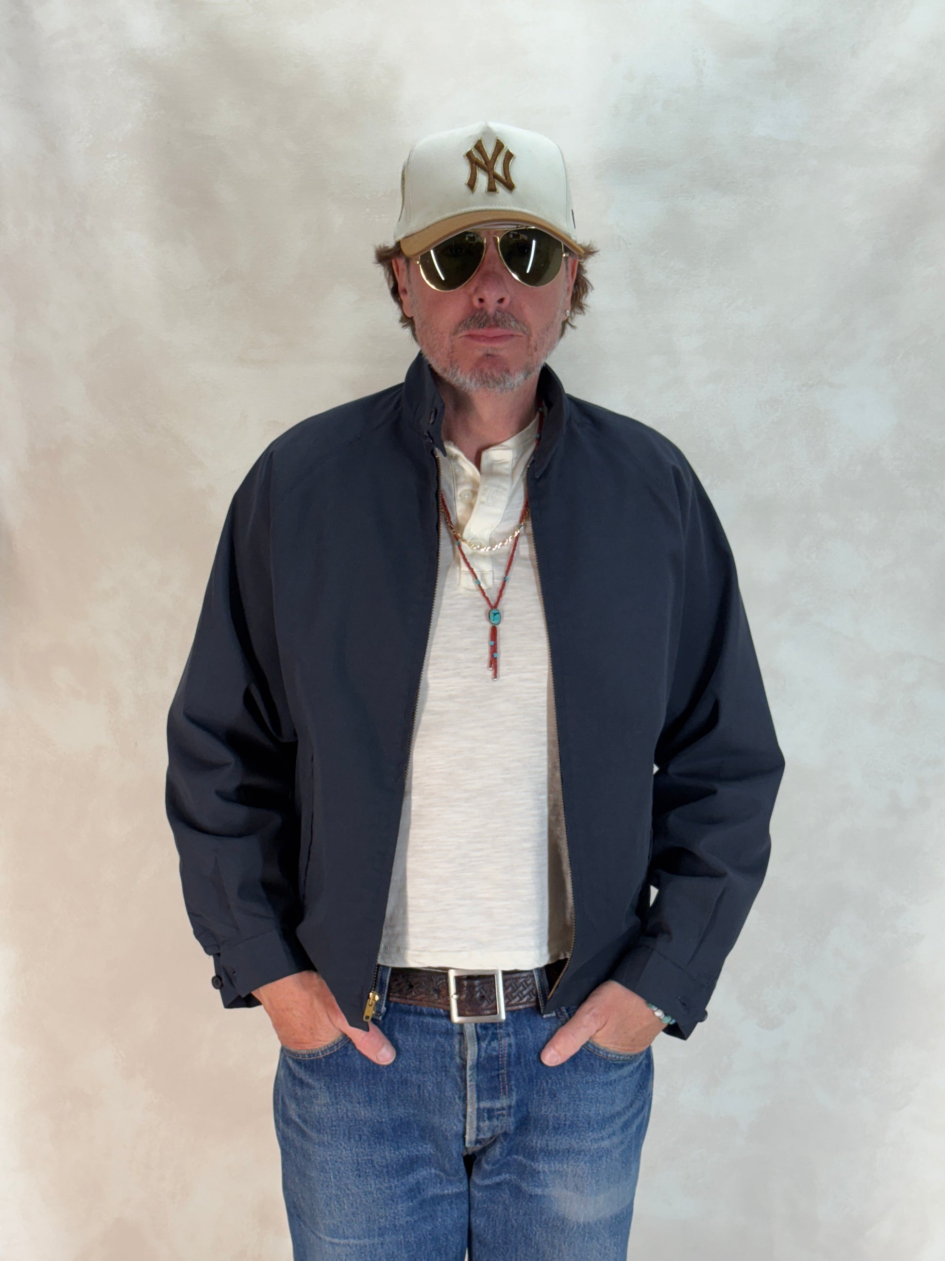 Size Med , Vintage Campus Lightweight Cotton-Blend Zip Jacket. Made in USA. Talon zipper - USA Vintage Bcn