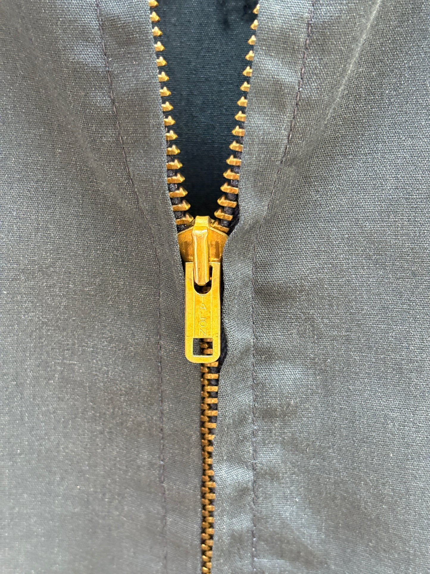 Size Med , Vintage Campus Lightweight Cotton-Blend Zip Jacket. Made in USA. Talon zipper - USA Vintage Bcn